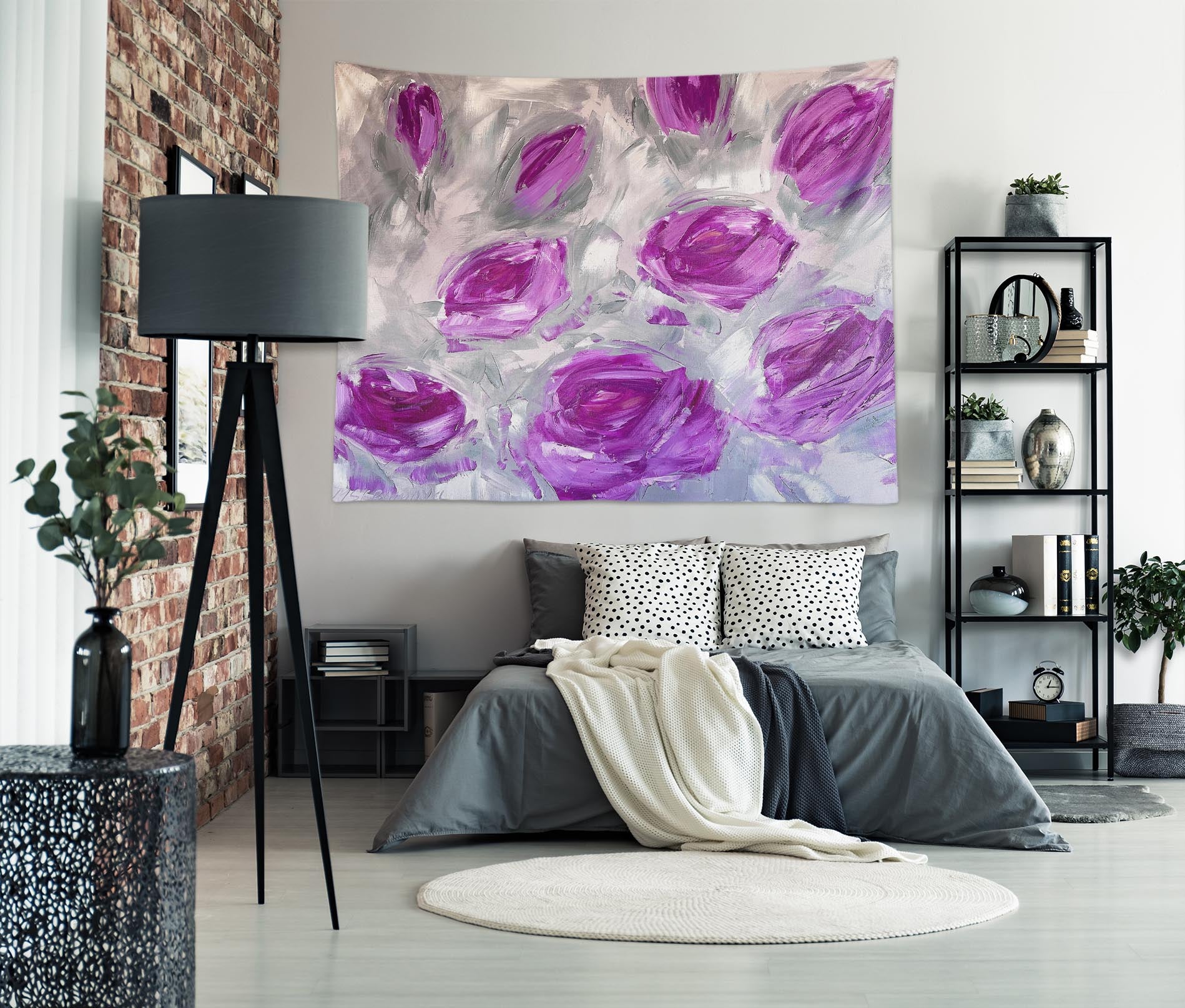 3D Purple Tulip 3783 Skromova Marina Tapestry Hanging Cloth Hang