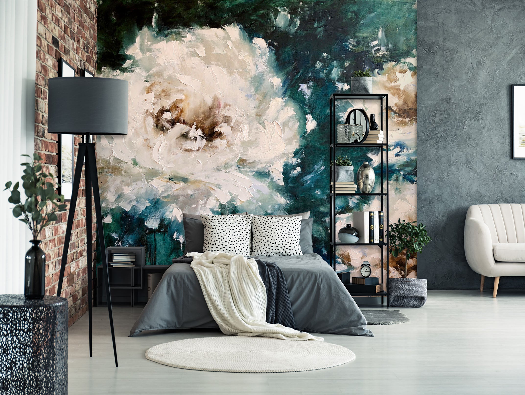 3D White Flower 125 Skromova Marina Wall Mural Wall Murals