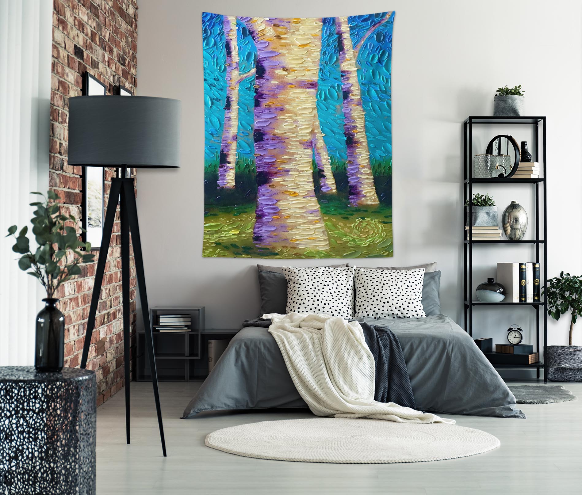 3D Grass Trees 11826 Dena Tollefson Tapestry Hanging Cloth Hang