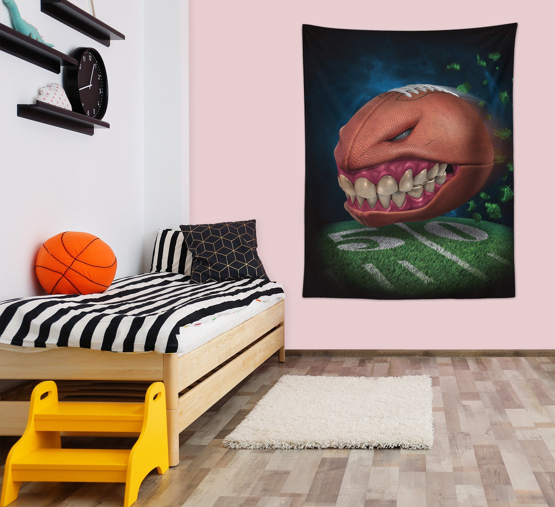 3D Football 121154 Tom Wood Tapestry Hanging Cloth Hang