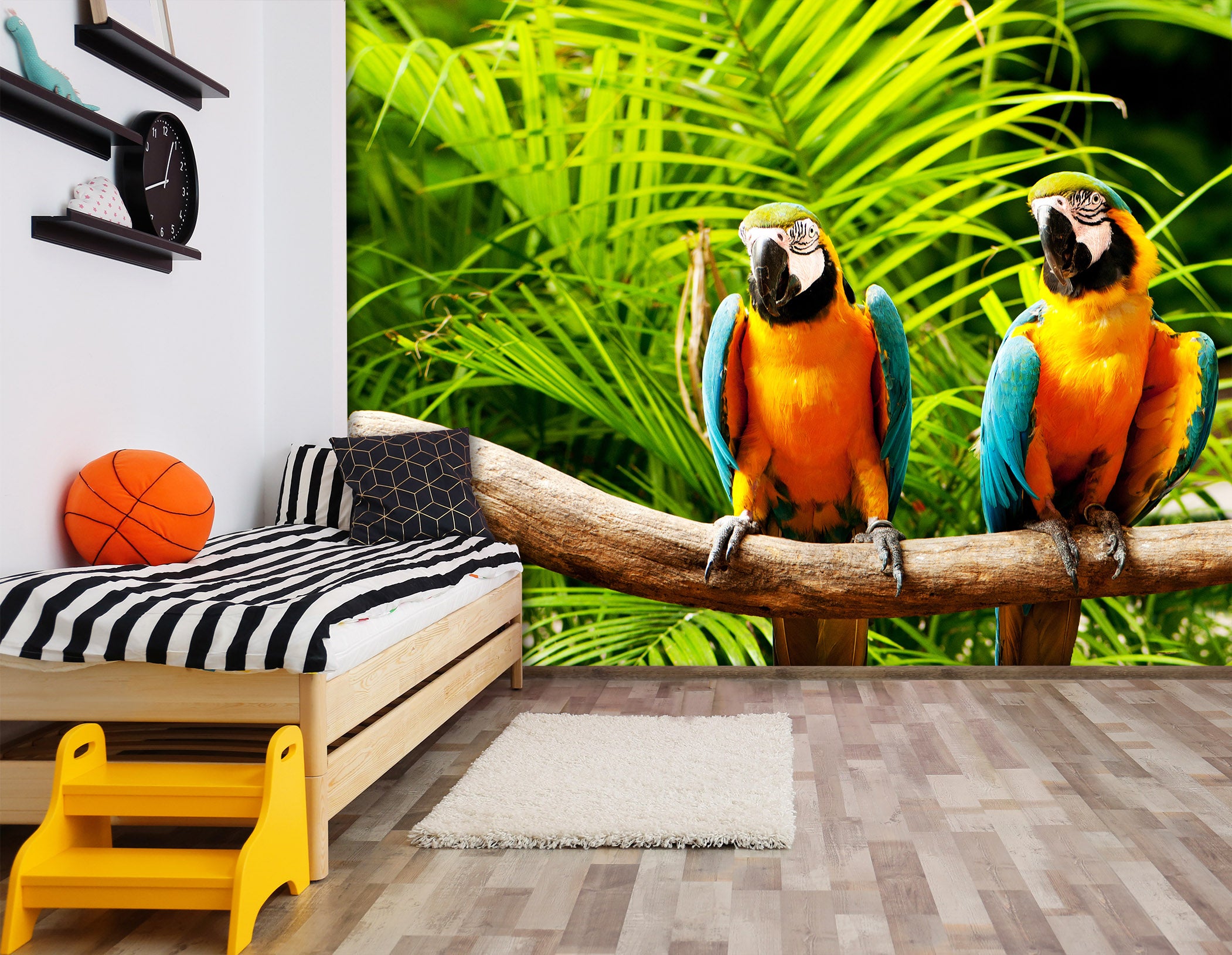 3D Parrot Tree 439 Wall Murals