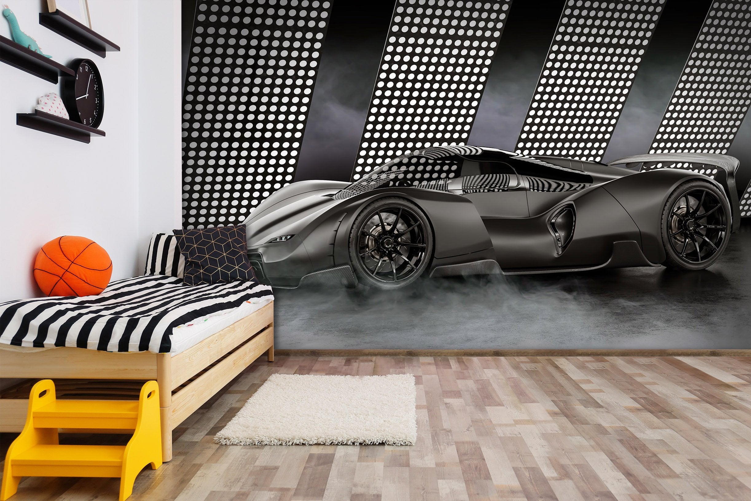 3D Black Car 959 Vehicle Wall Murals Wallpaper AJ Wallpaper 2 