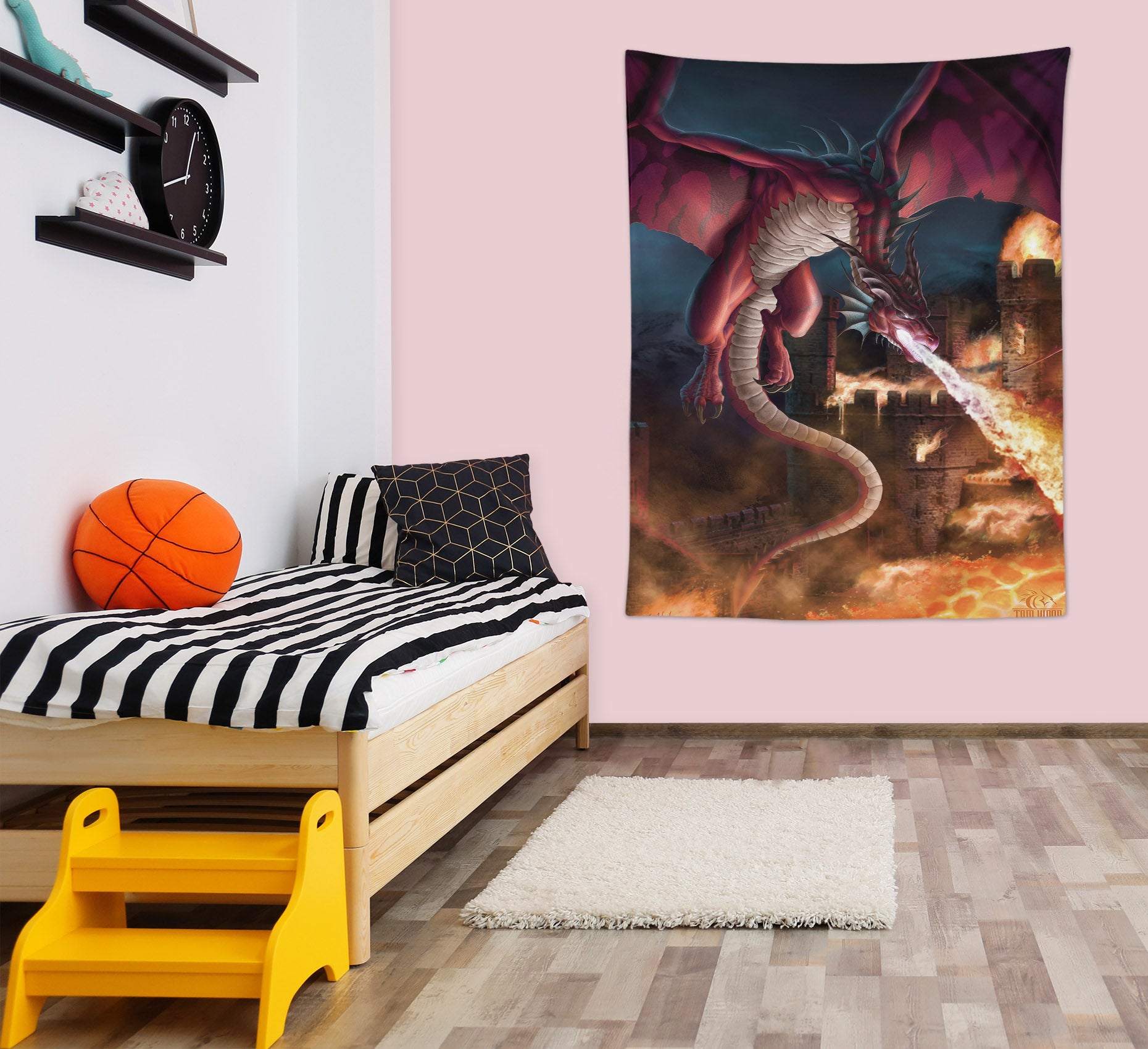 3D Dragon Spitfire 121158 Tom Wood Tapestry Hanging Cloth Hang