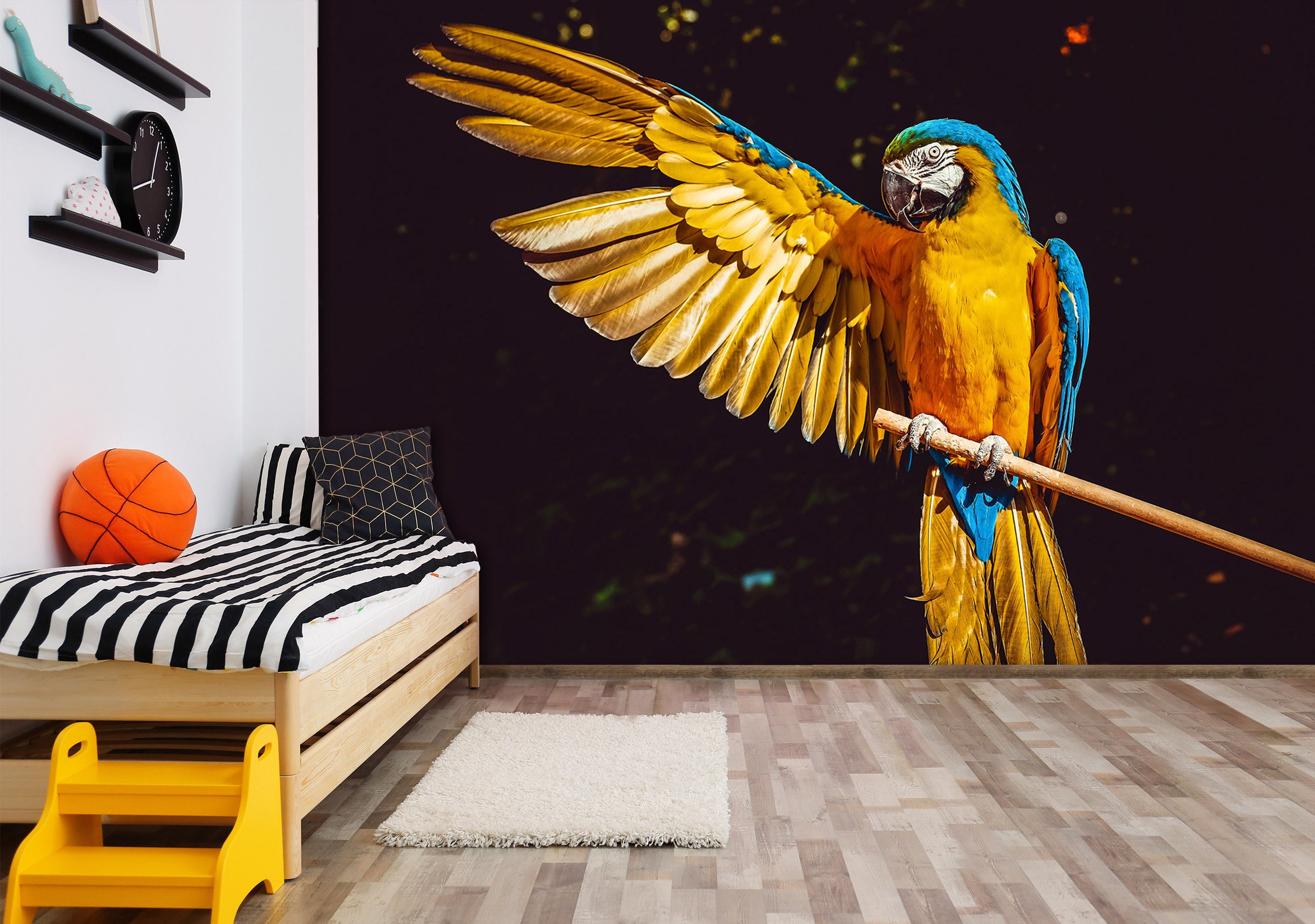 3D Color Parrot 137 Wall Murals