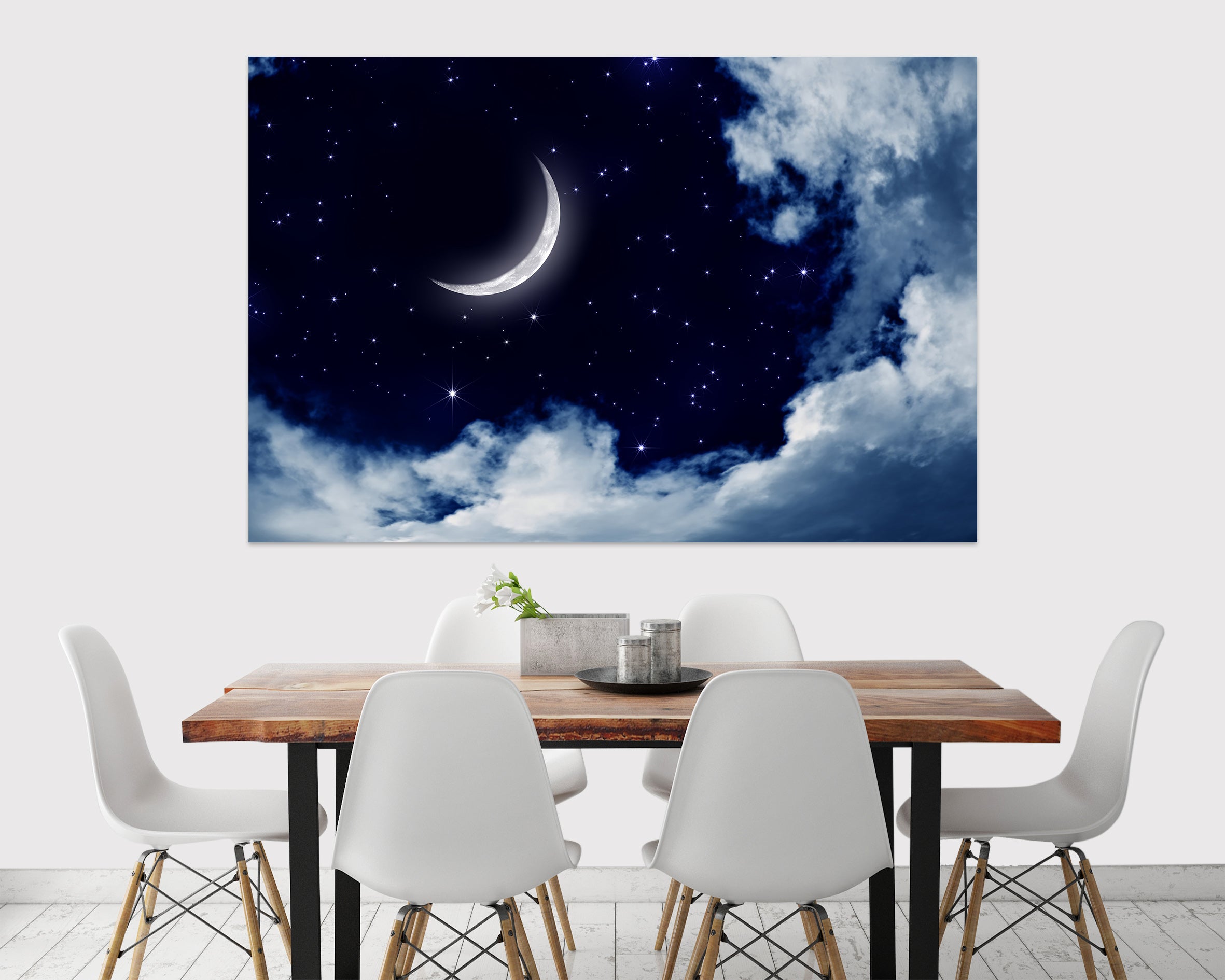 3D Meniscus White Clouds 1073 Wall Sticker