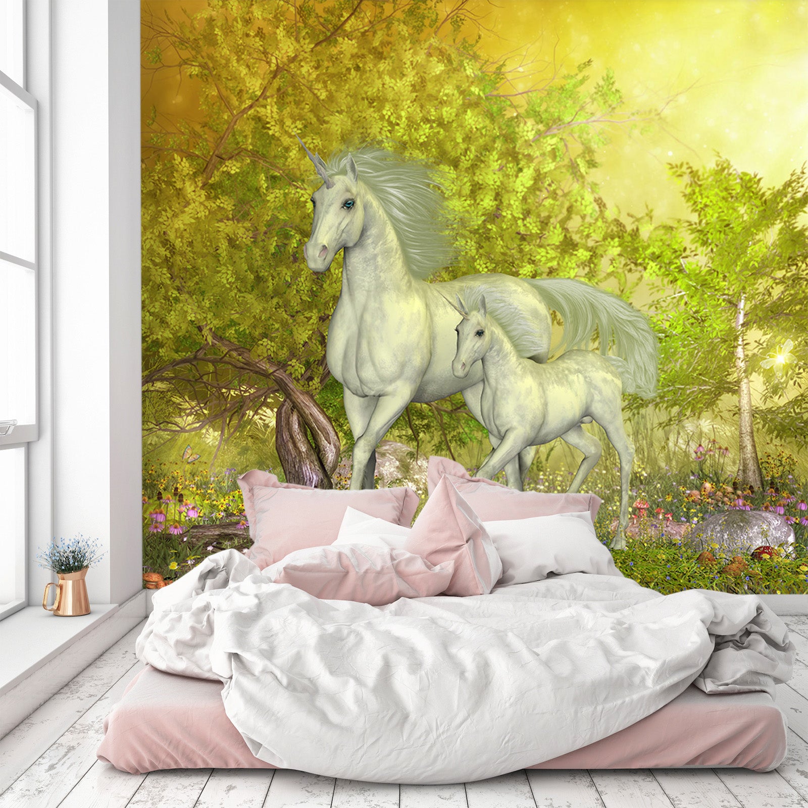 3D Forest Horse 1545 Wall Murals