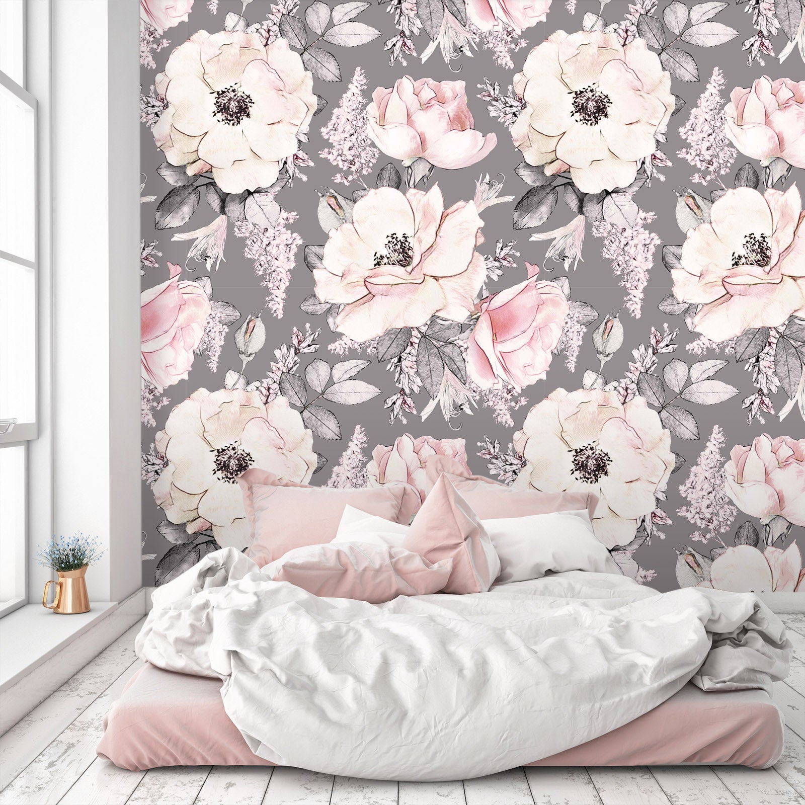 3D Hand Painted Flower 043 Wall Murals