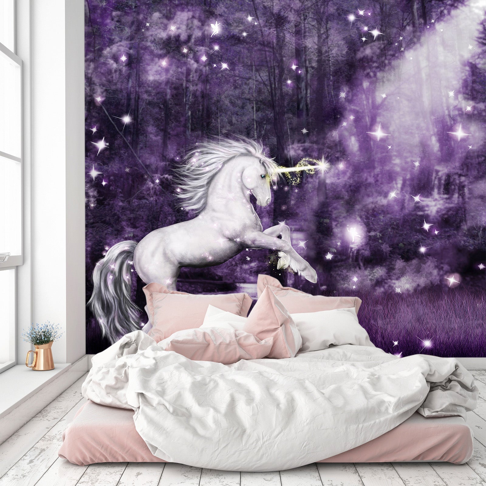 3D Purple Unicorn 1580 Wall Murals