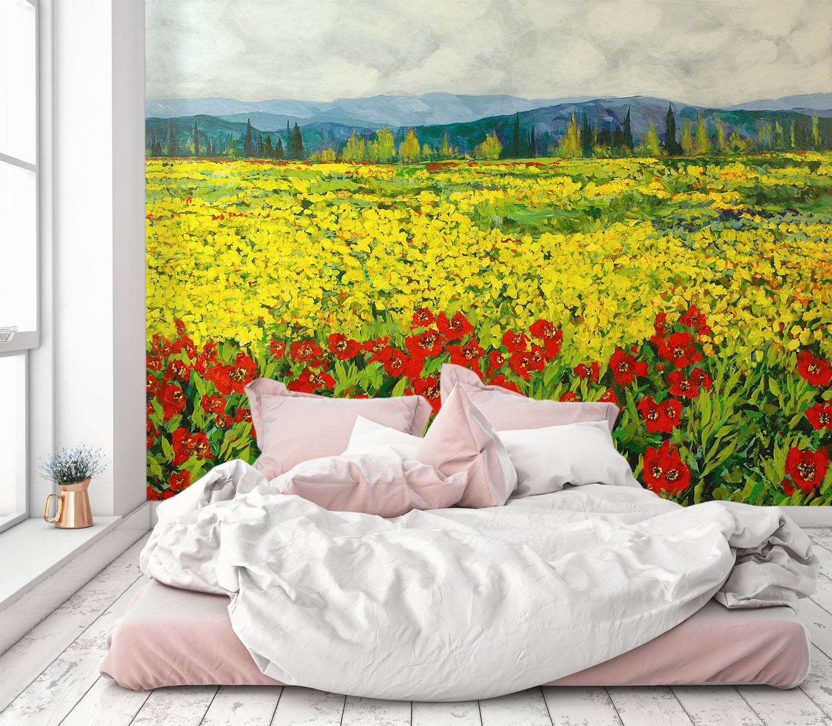 3D Rape Flower 102 Allan P. Friedlander Wall Mural Wall Murals