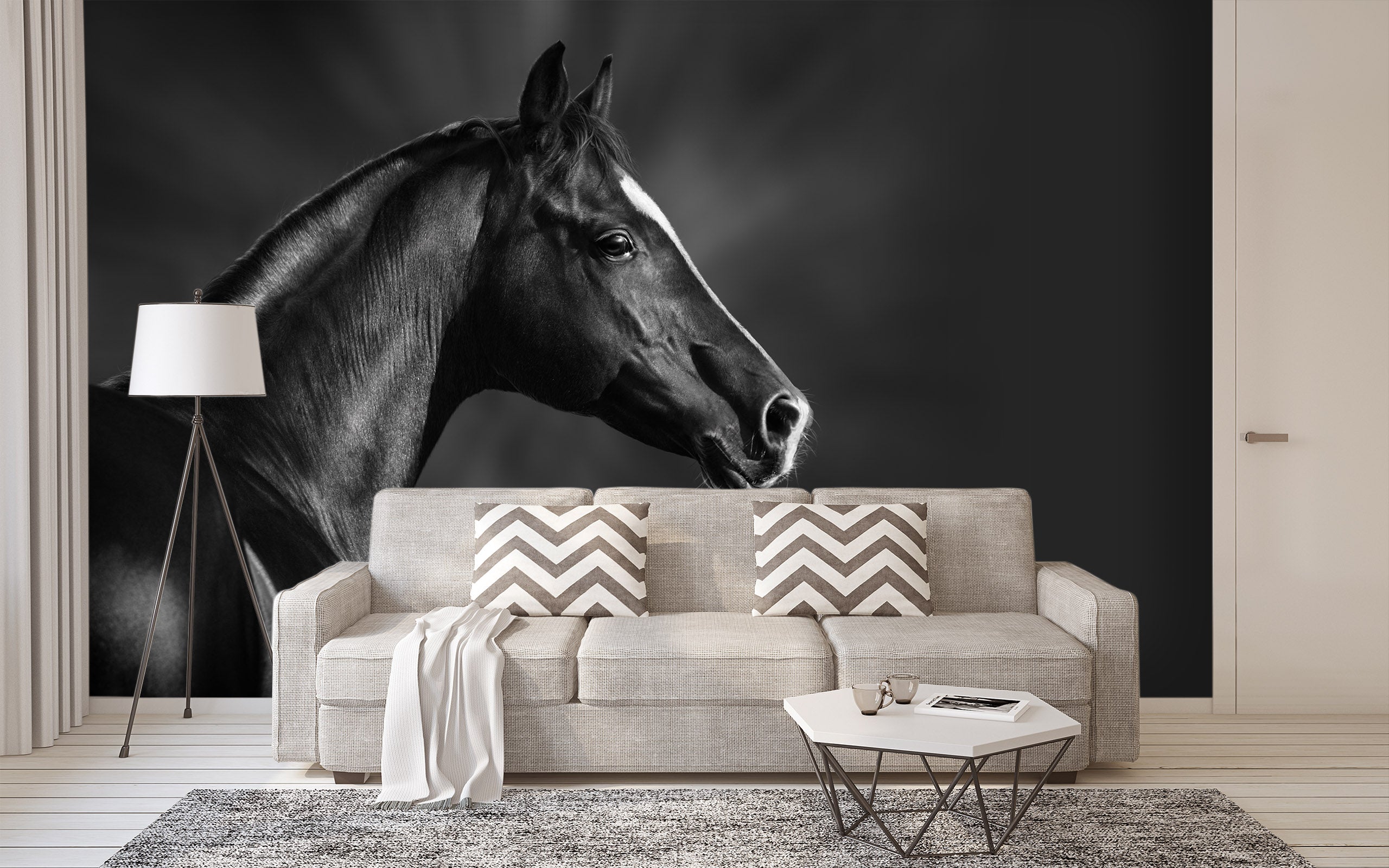 3D Dark Horse 444 Wall Murals