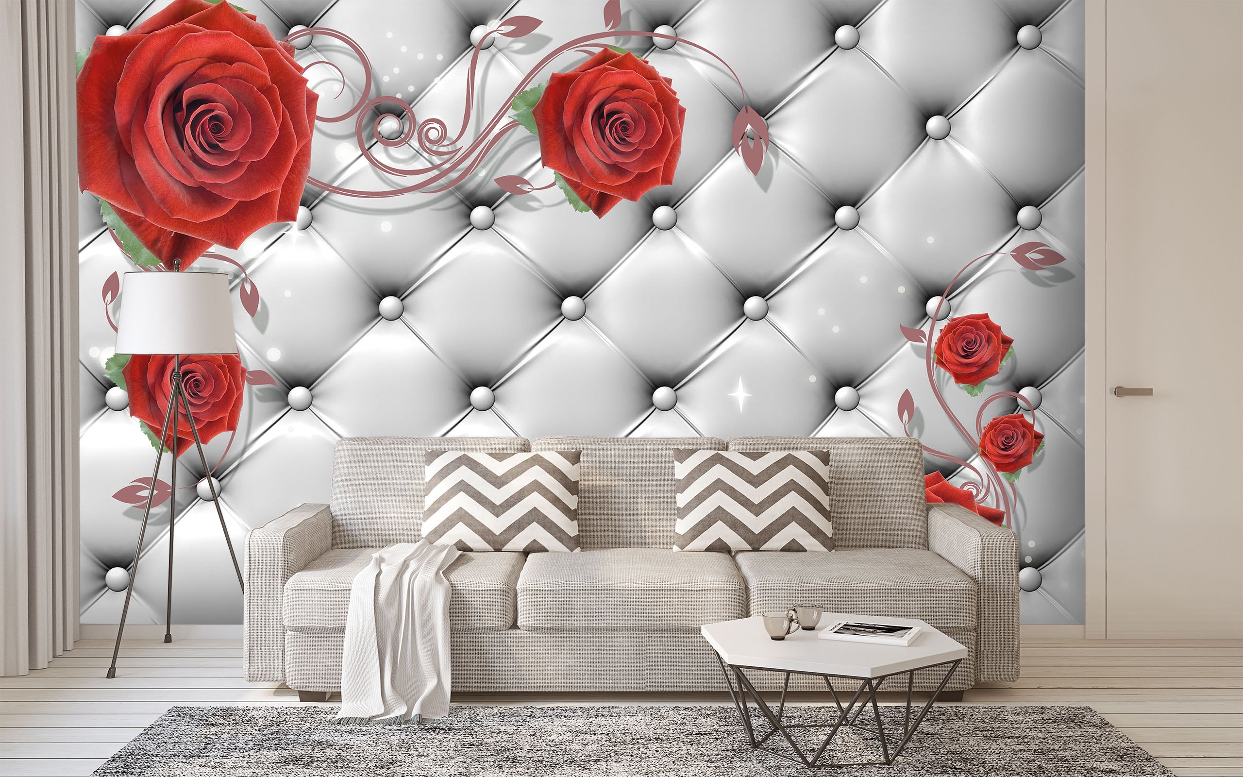 3D Red Rose 1409 Wall Murals