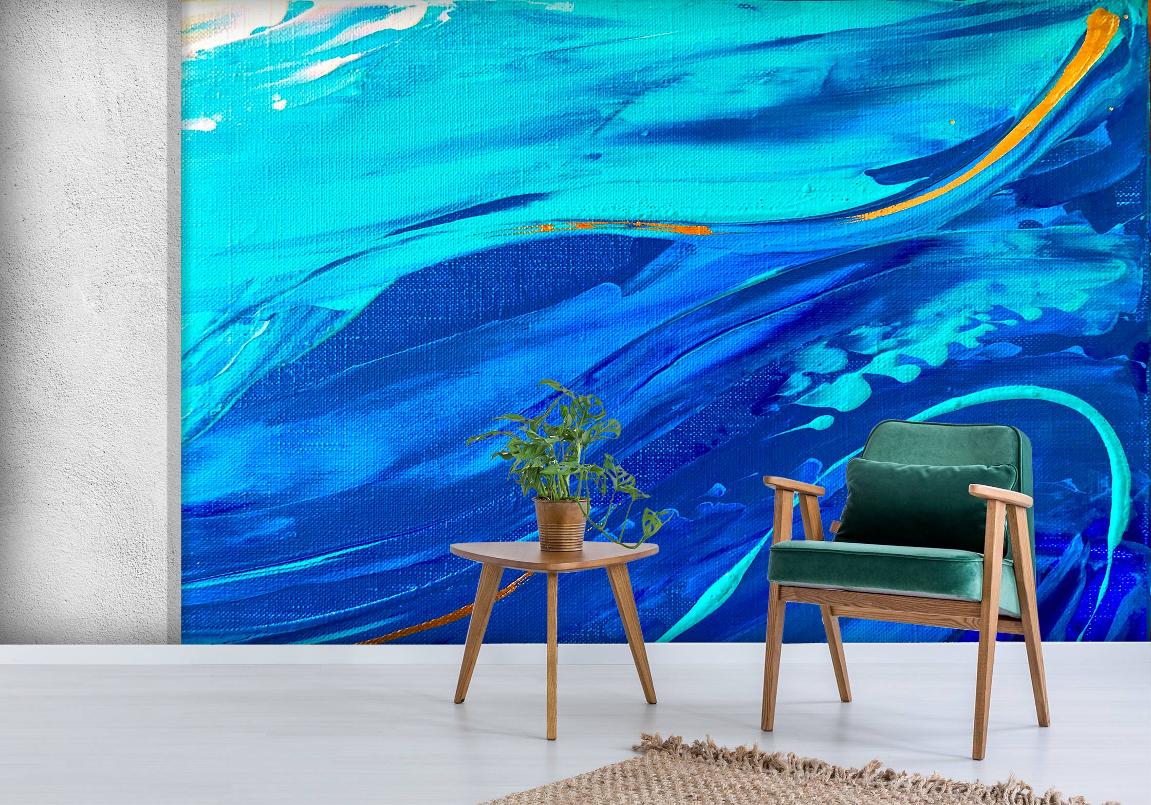 3D Blue Oil Painting 233 Skromova Marina Wall Mural Wall Murals