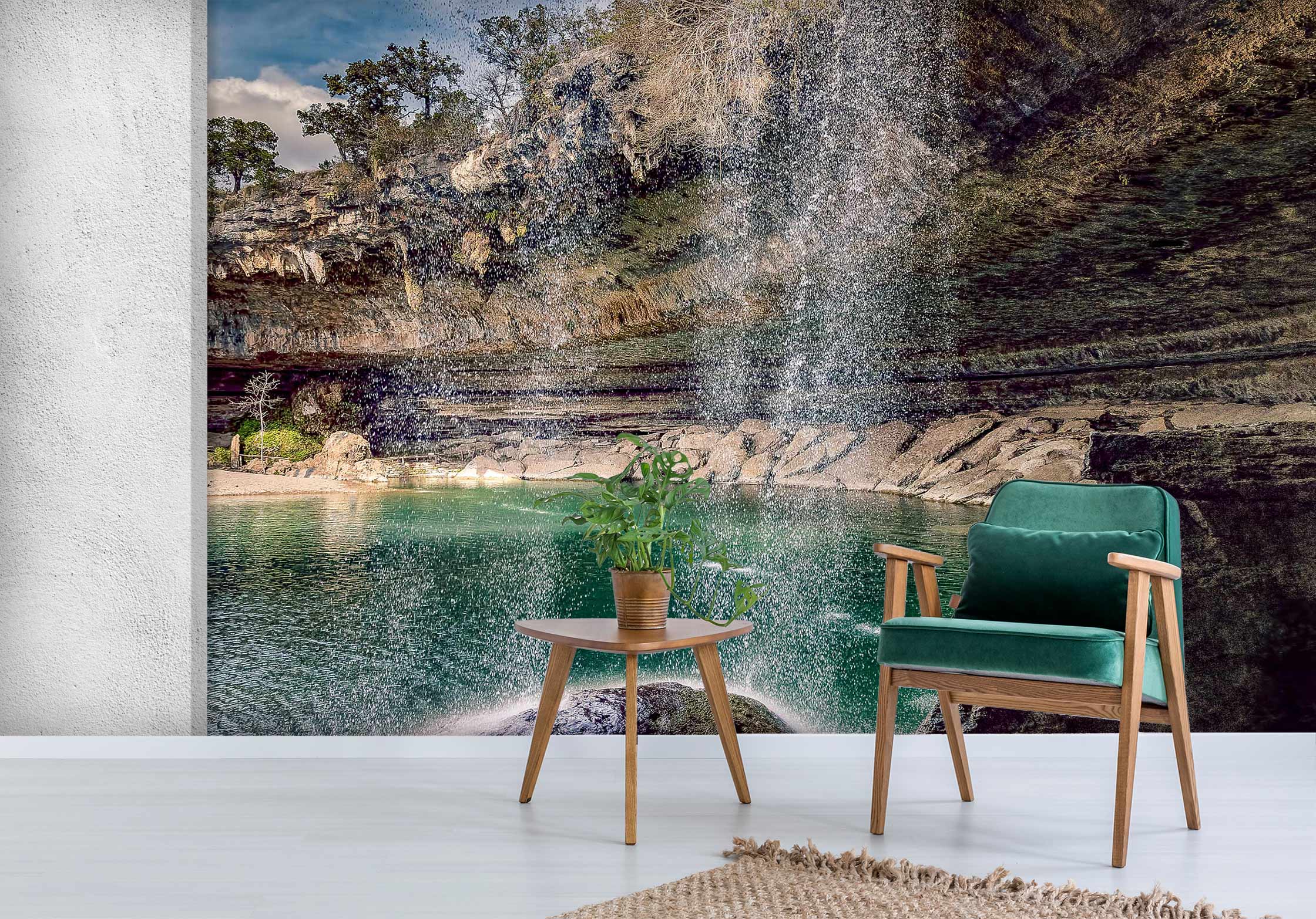 3D Waterfall Lake 5218 Beth Sheridan Wall Mural Wall Murals