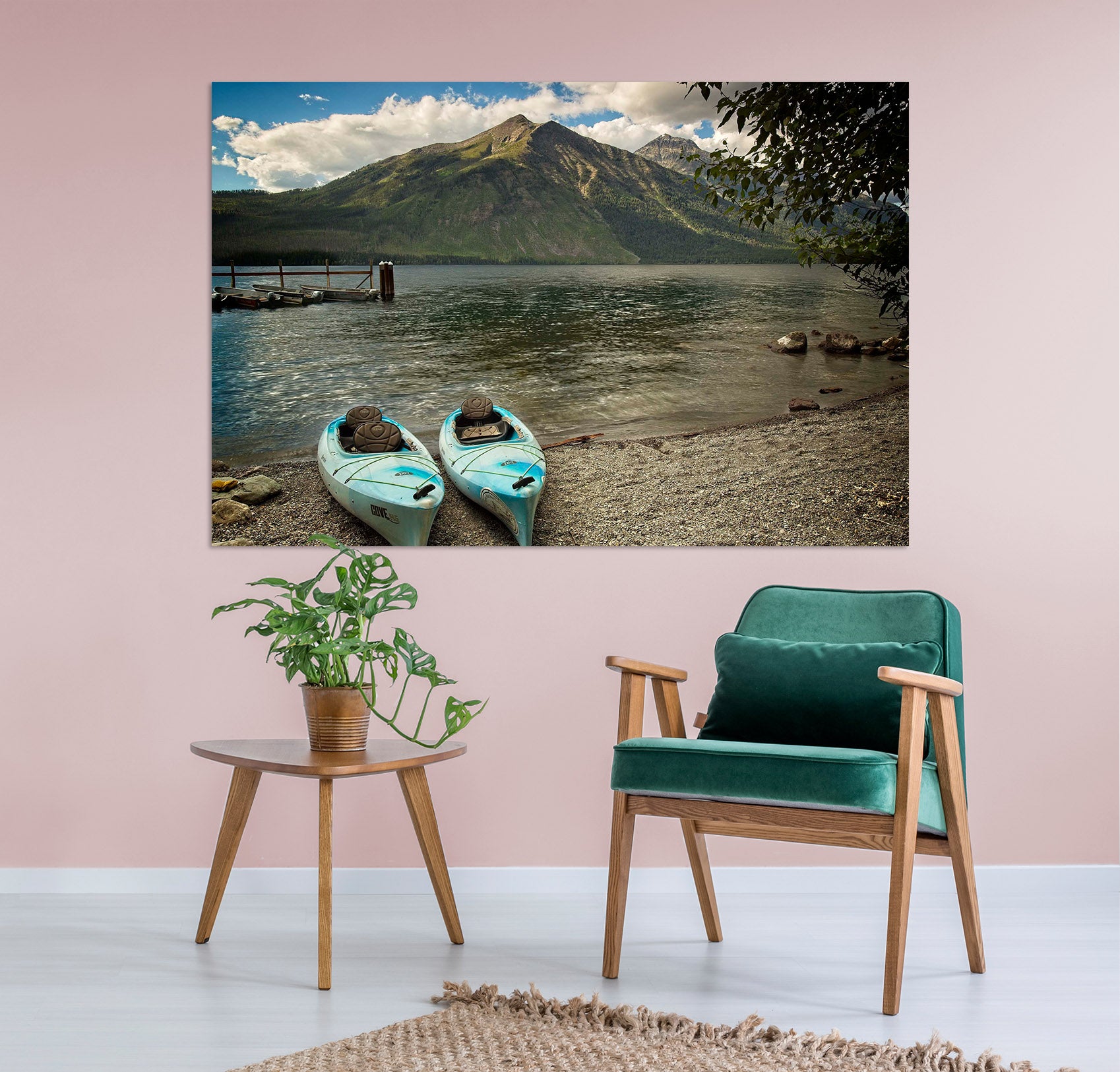 3D Lake Boat 010 Kathy Barefield Wall Sticker