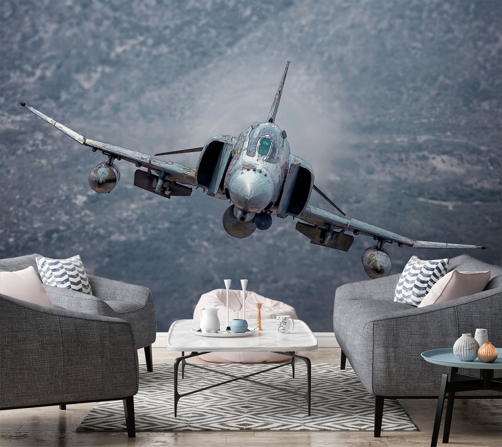 3D Combat Aircraft 9109 Alius Herb Wall Mural Wall Murals