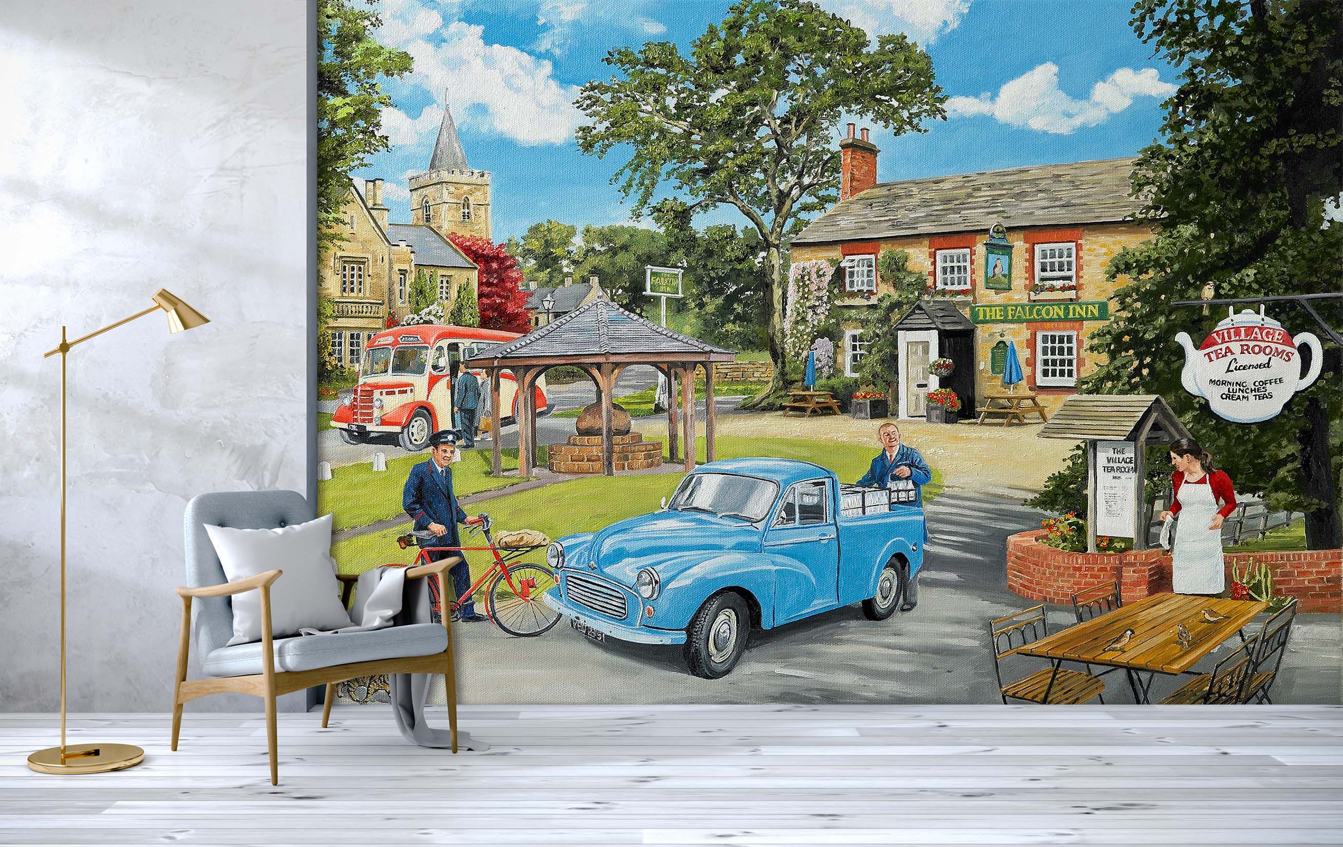 3D The Village Tearooms 1075 Trevor Mitchell Wall Mural Wall Murals