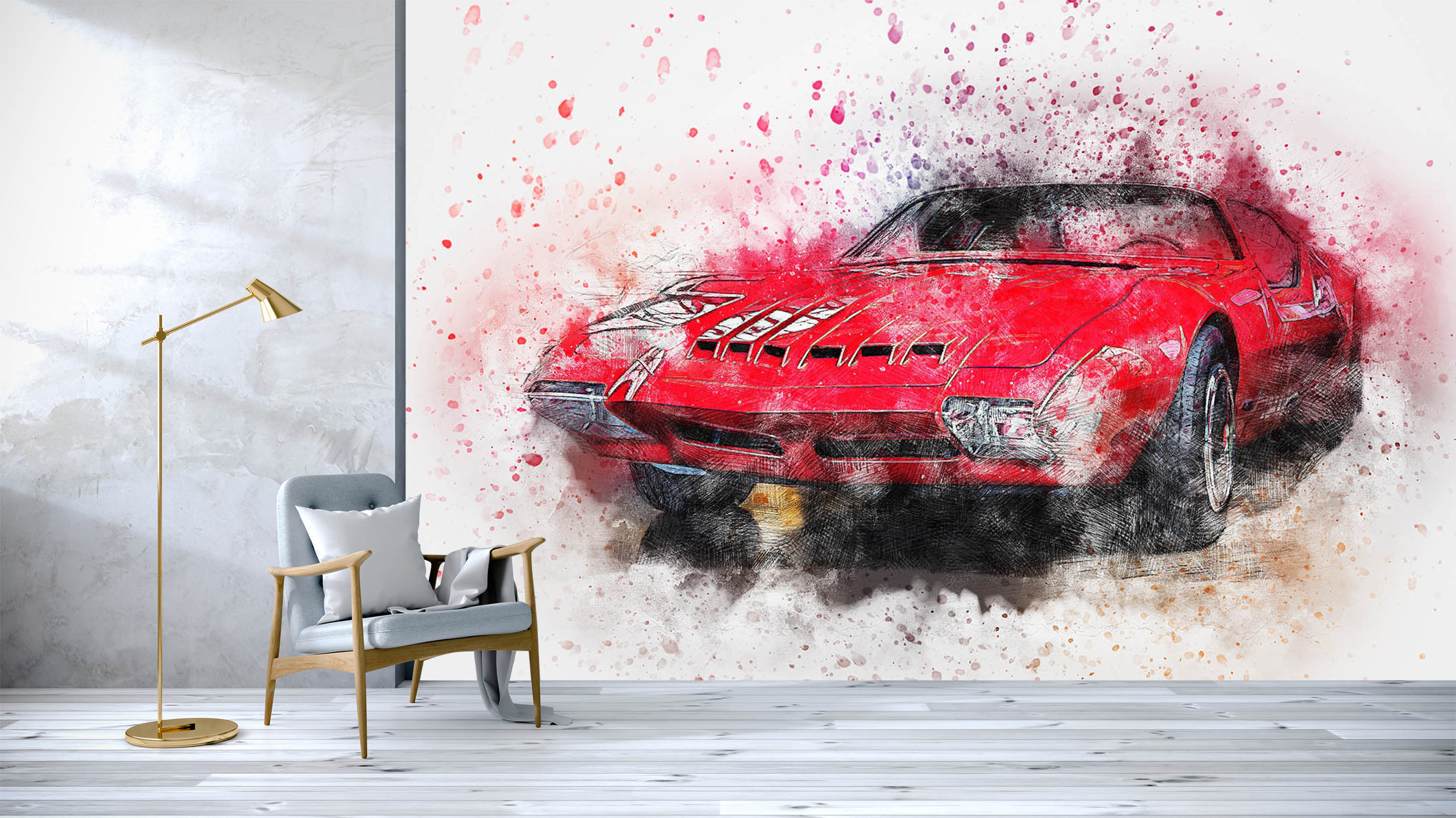 3D Color Spray Car 954 Vehicle Wall Murals Wallpaper AJ Wallpaper 2 