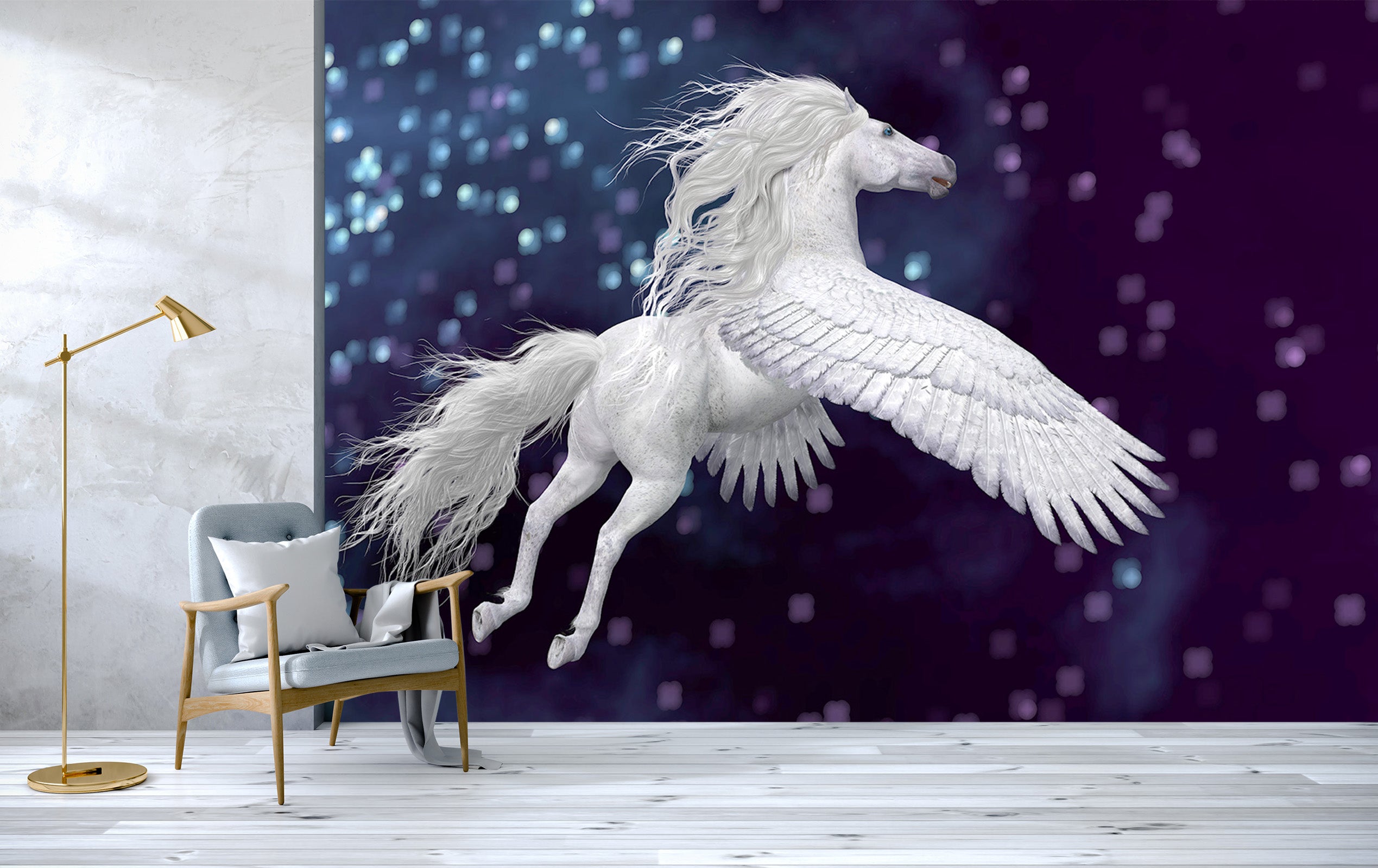 3D Wing Horse 1586 Wall Murals