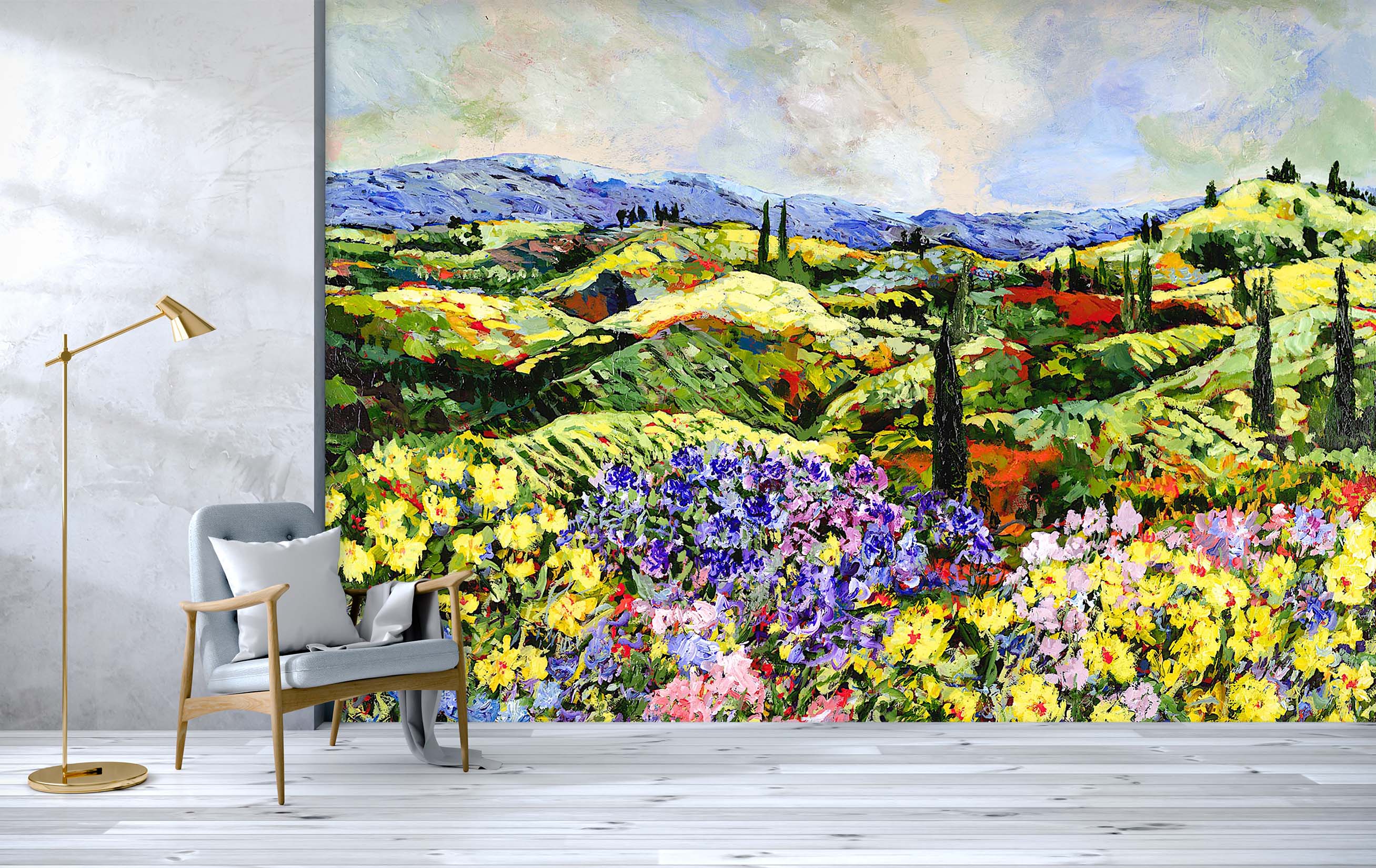 3D Manshan Flowers 101 Allan P. Friedlander Wall Mural Wall Murals