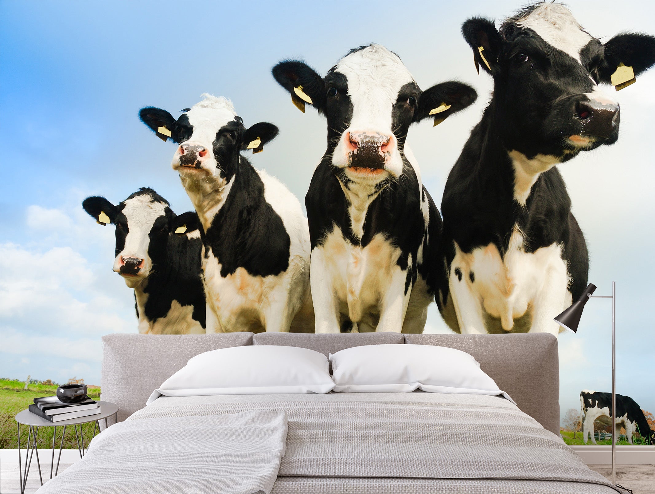 3D Cow Herd 405 Wall Murals