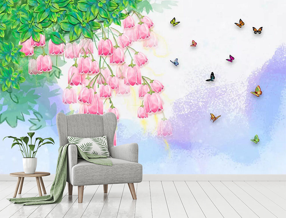 3D Color Flying Butterfly WC812 Wall Murals