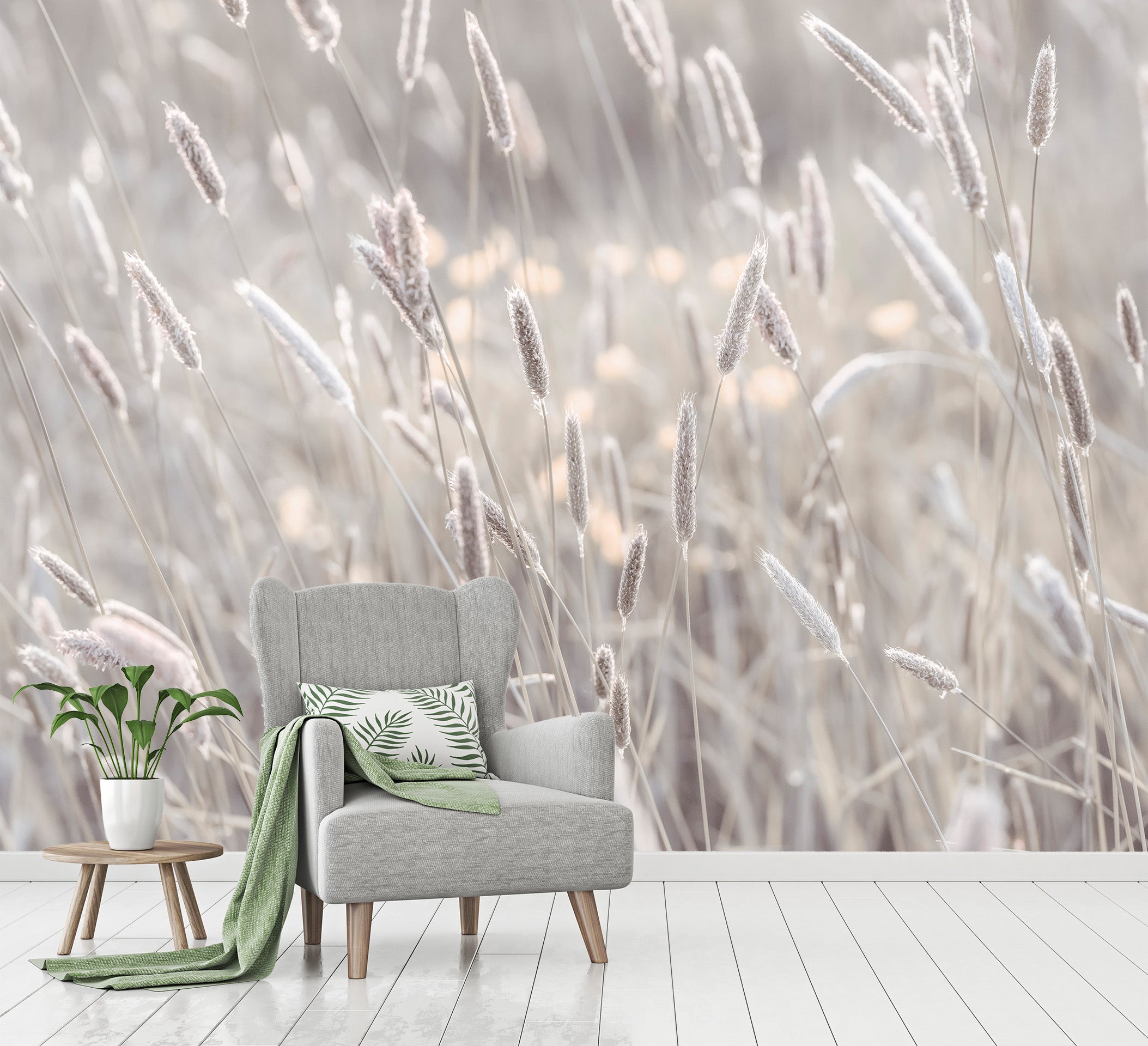 3D Gray Weed 6133 Assaf Frank Wall Mural Wall Murals