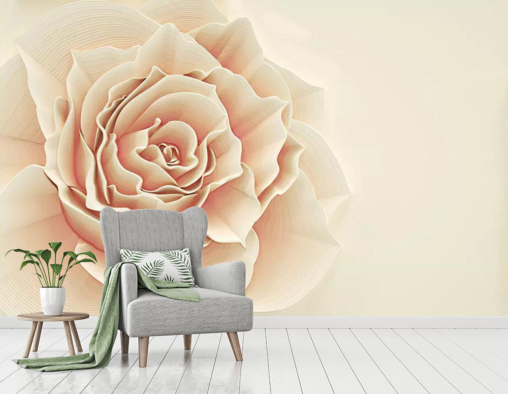 3D Yellow Rose WC573 Wall Murals