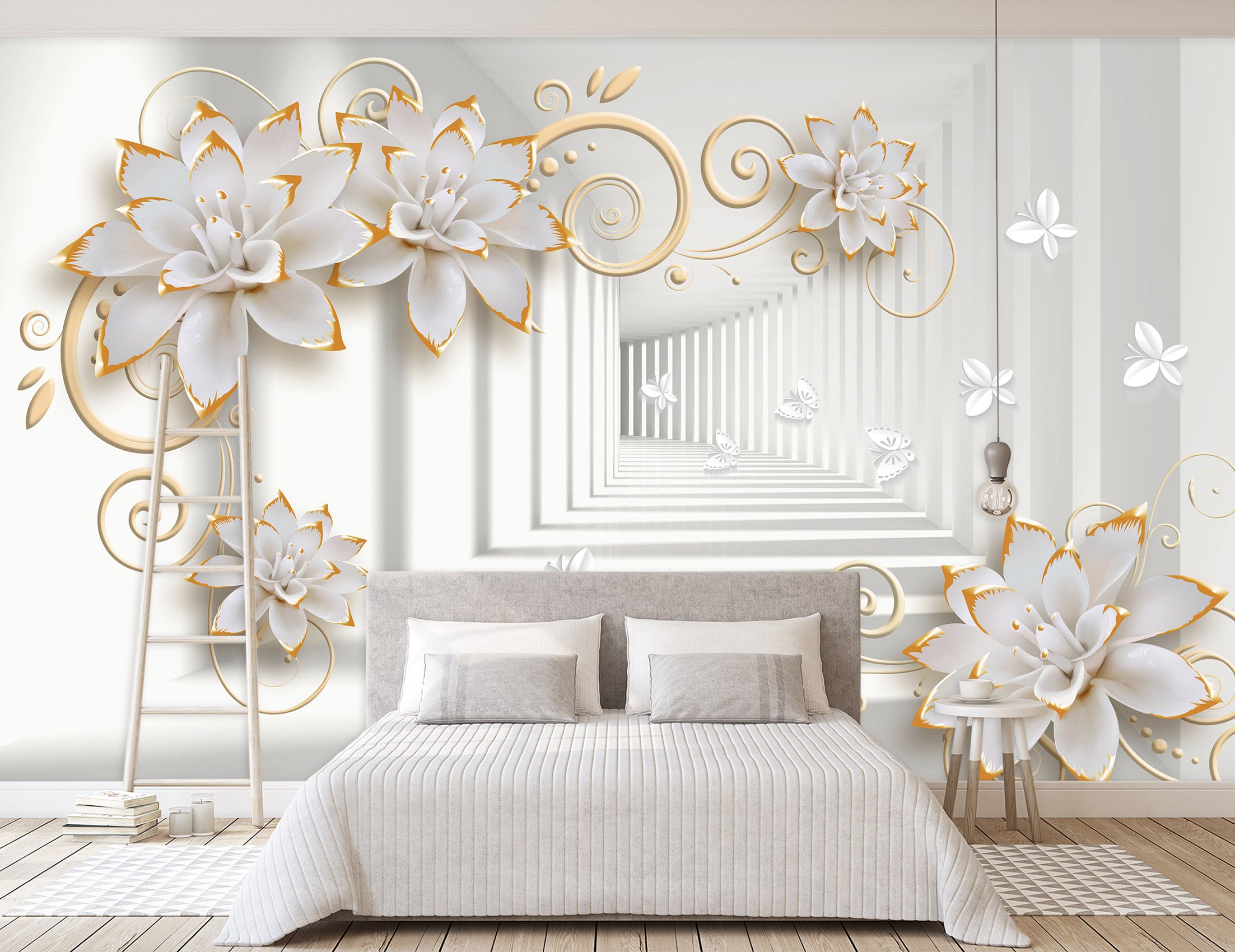 3D Simple Flowers 1527 Wall Murals