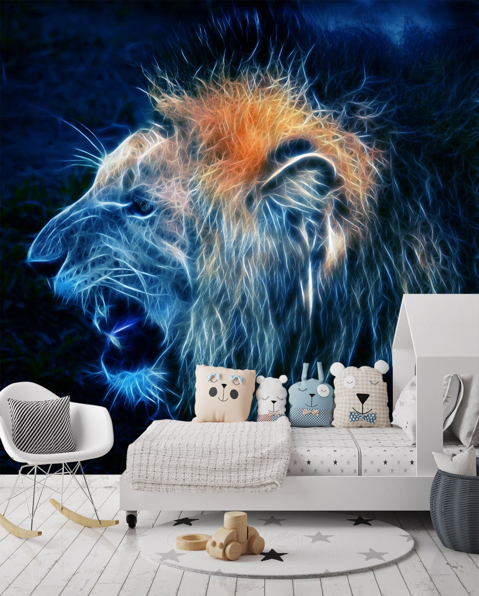 3D Beast Lion 245 Wall Murals