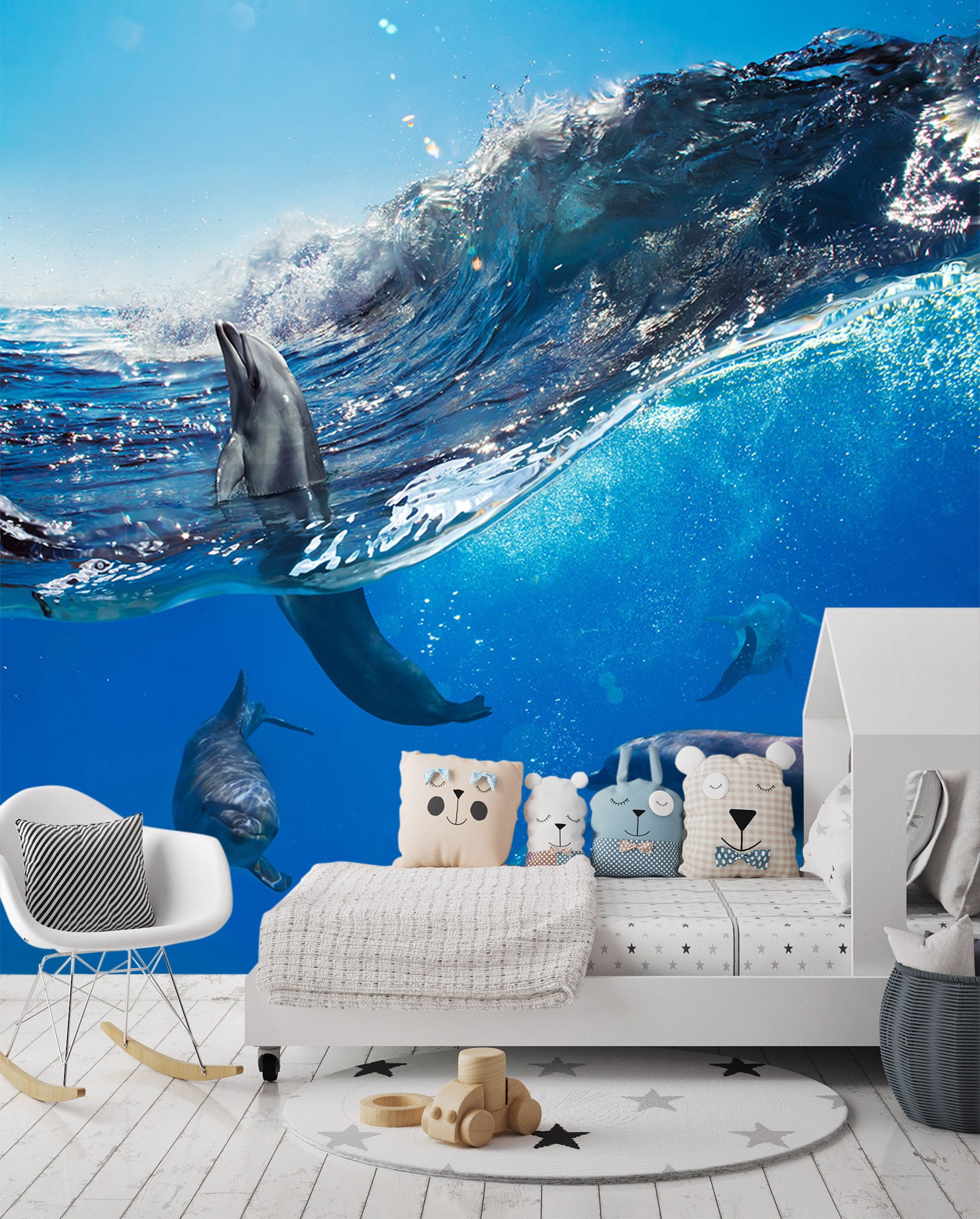 3D Sea Dolphin 112 Wall Murals