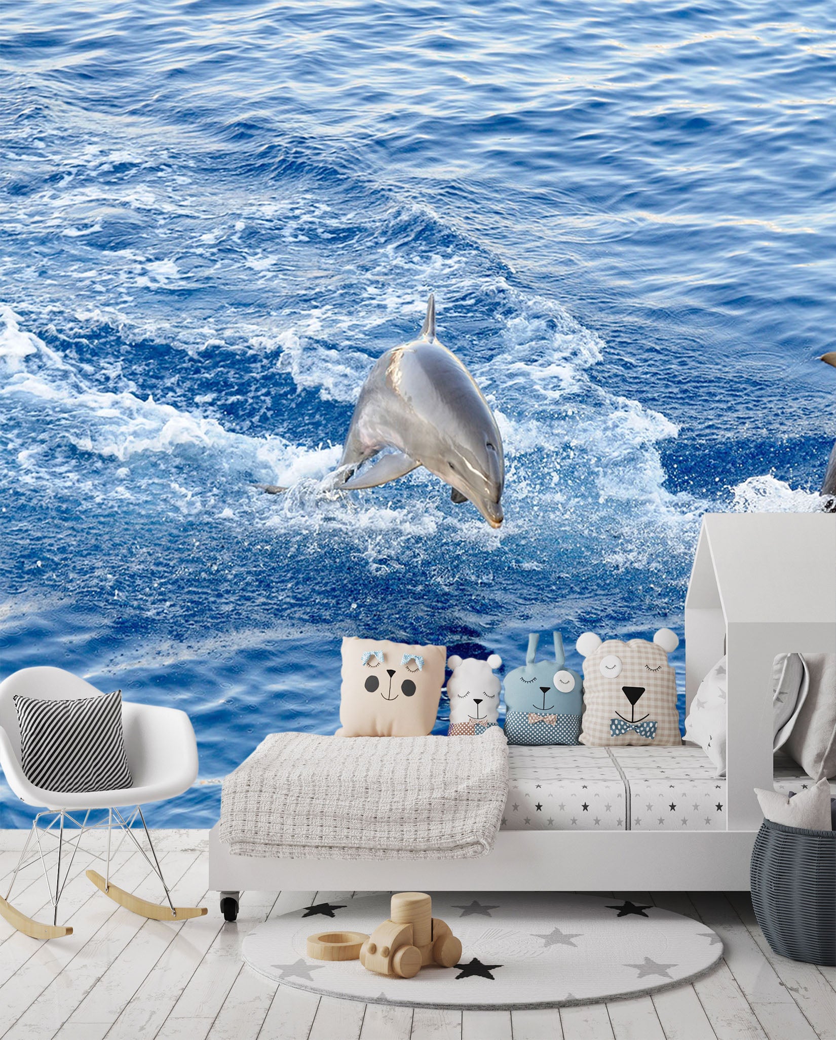 3D Dolphin Jumping 118 Wall Murals