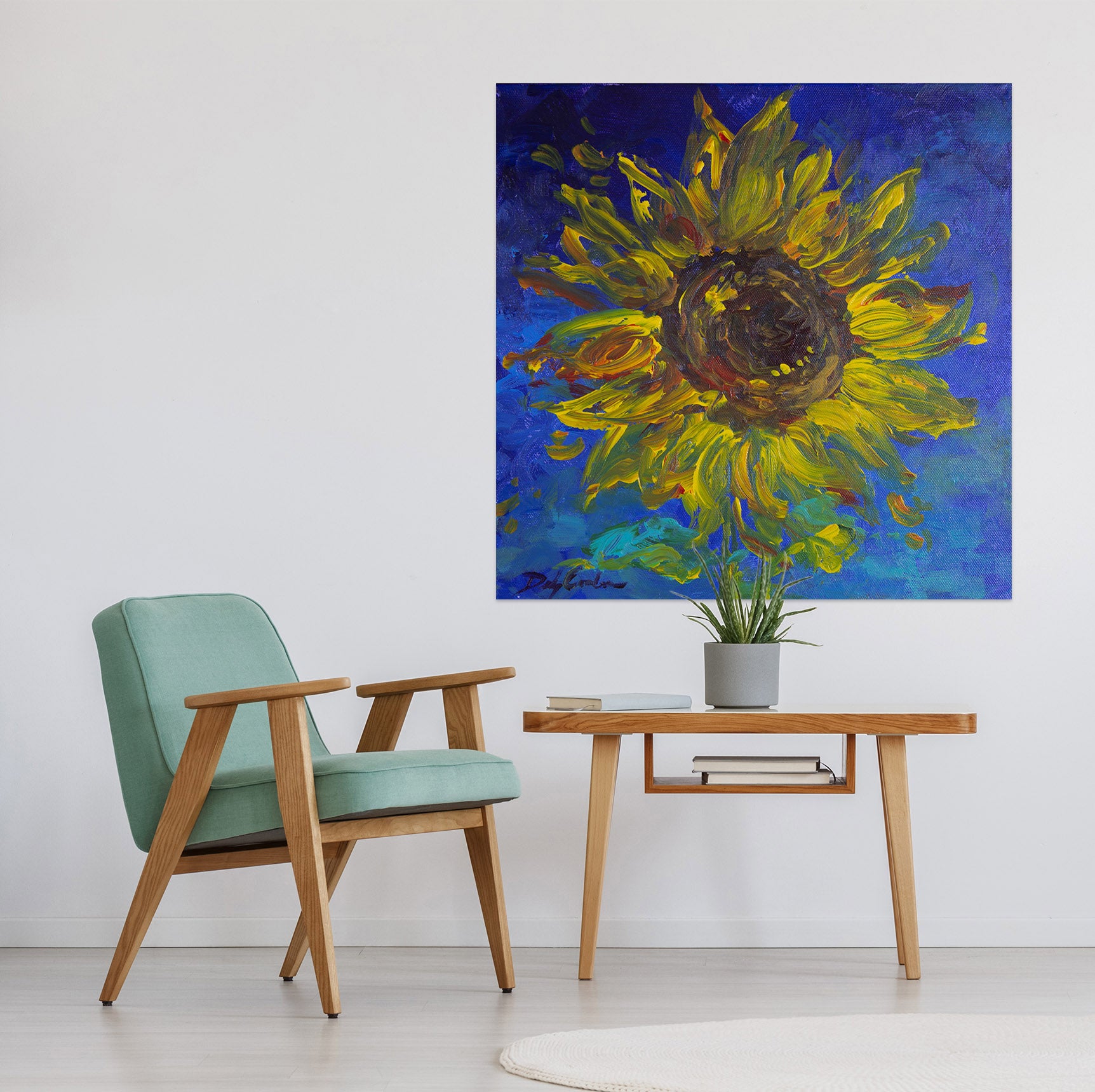 3D Sunflower 093 Debi Coules Wall Sticker