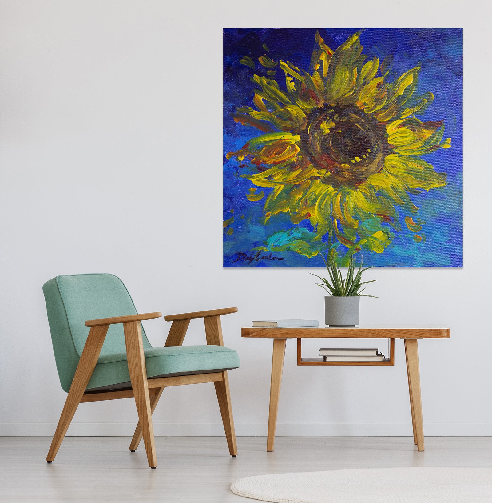 3D Sunflower 017 Debi Coules Wall Sticker