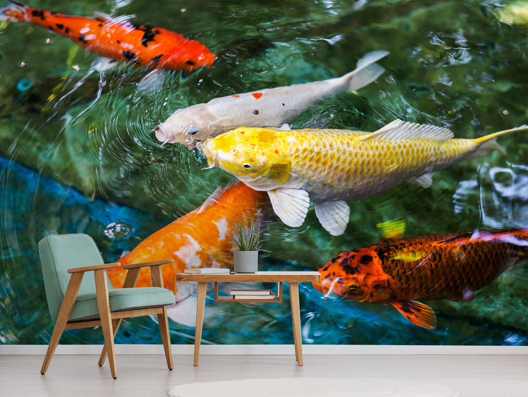 3D Koi Fish 379 Wall Murals