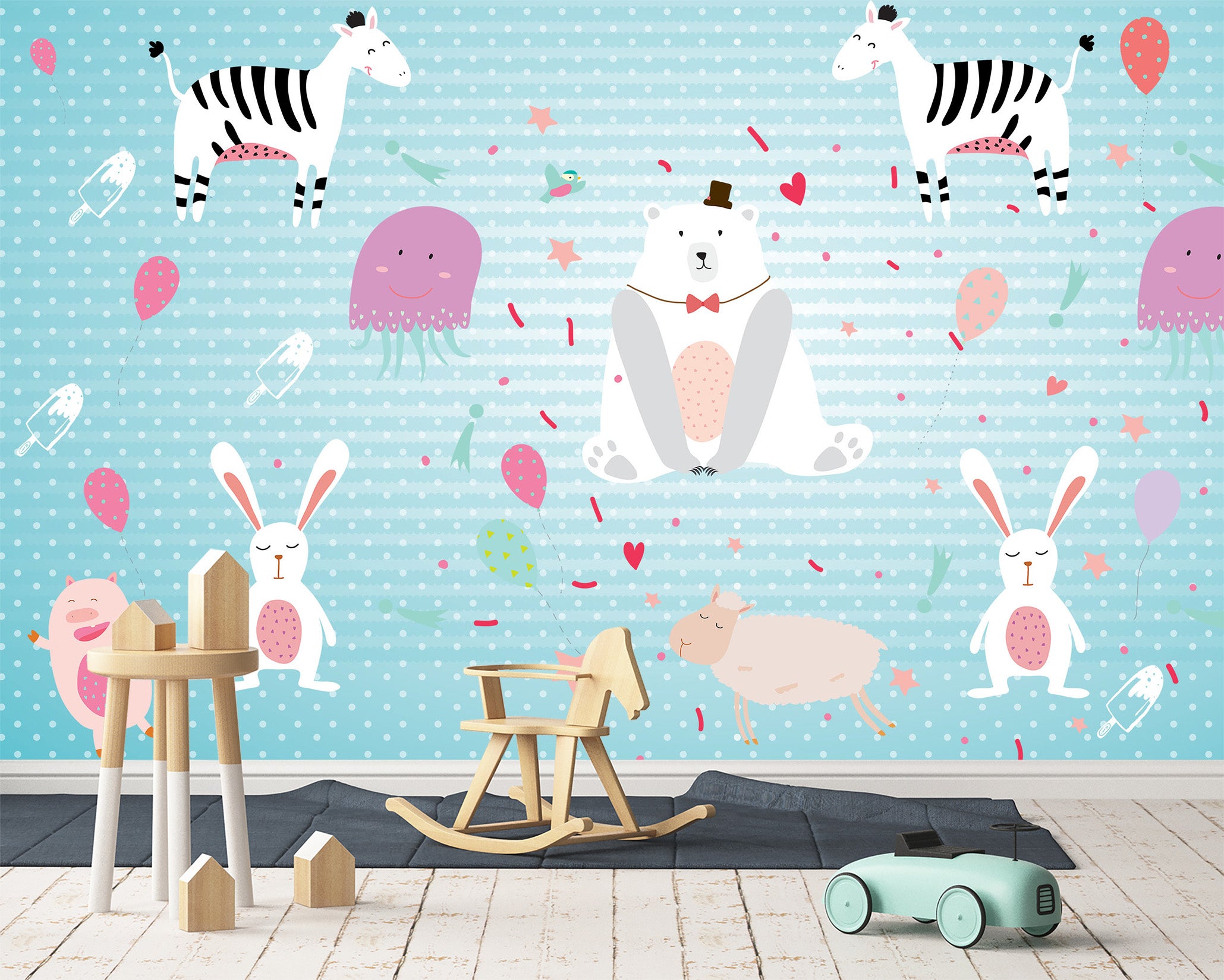 3D Cute Animal 2059 Wall Murals