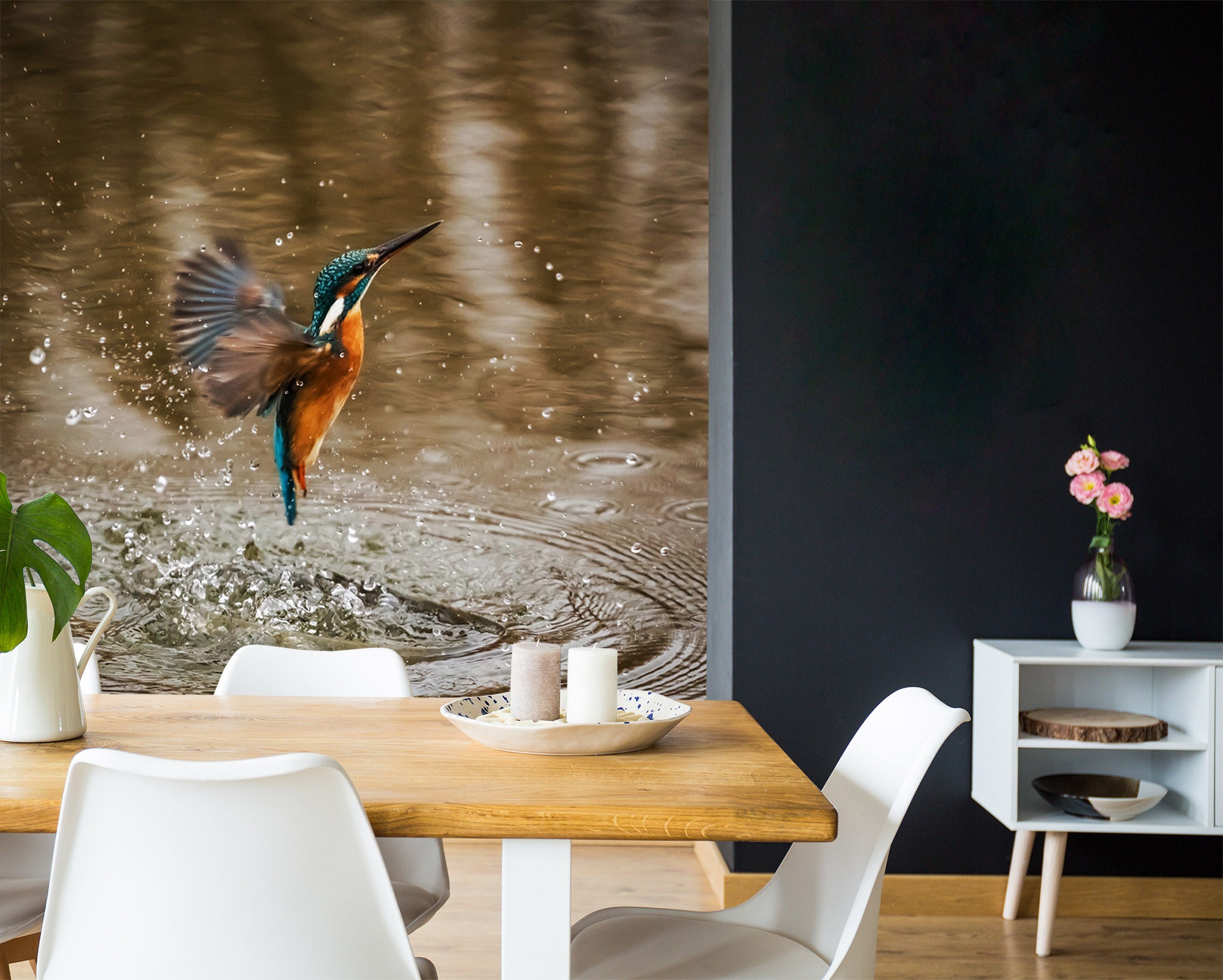 3D Kingfisher Lake 161 Wall Murals