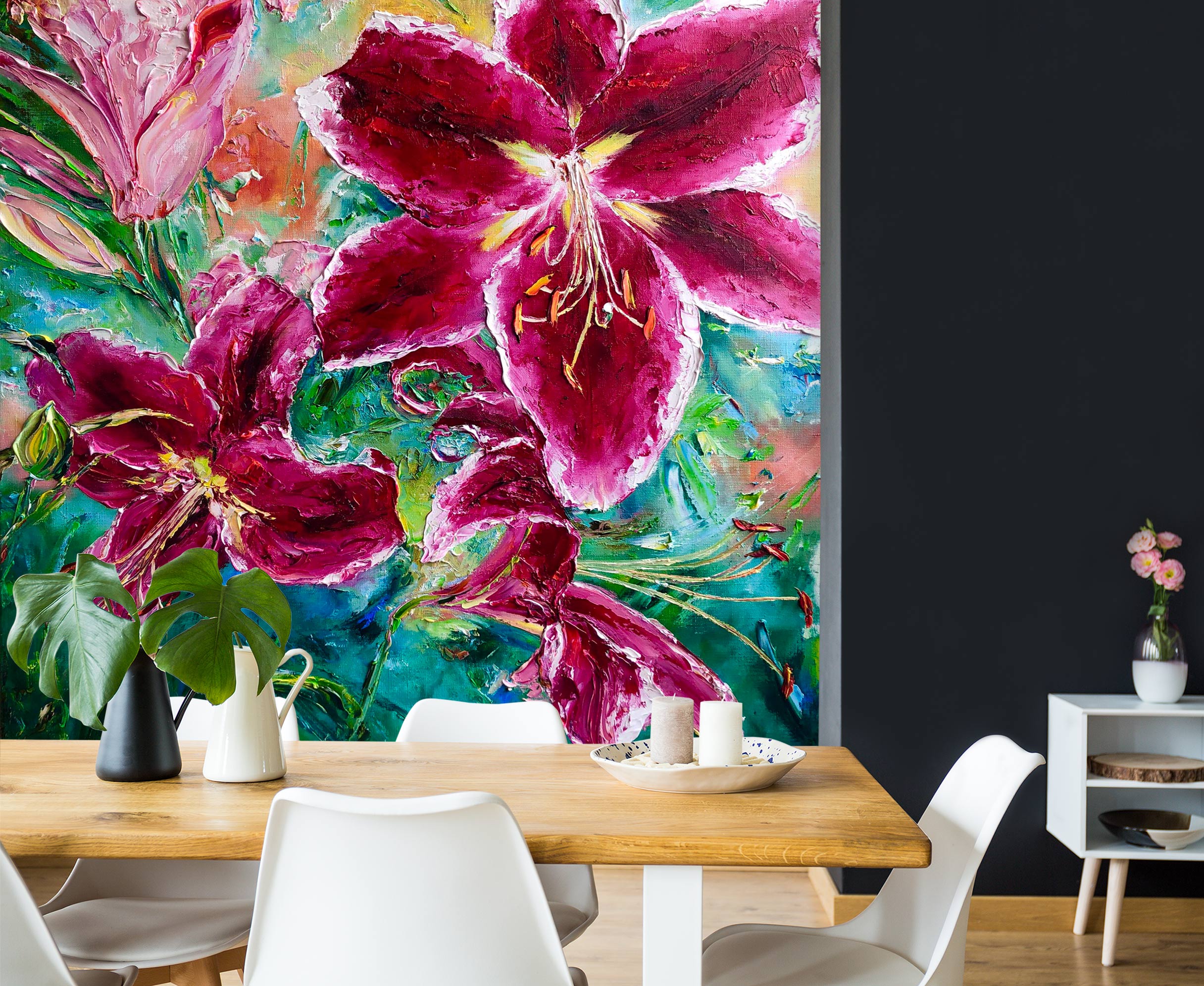 3D Rose Red Lily 139 Skromova Marina Wall Mural Wall Murals