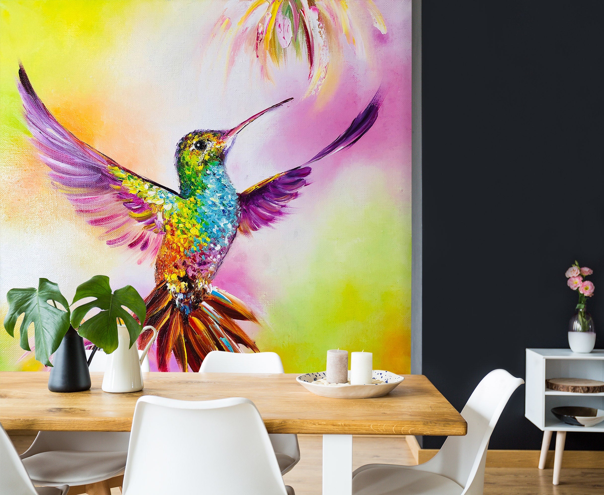 3D Colorful Hummingbird 216 Skromova Marina Wall Mural Wall Murals