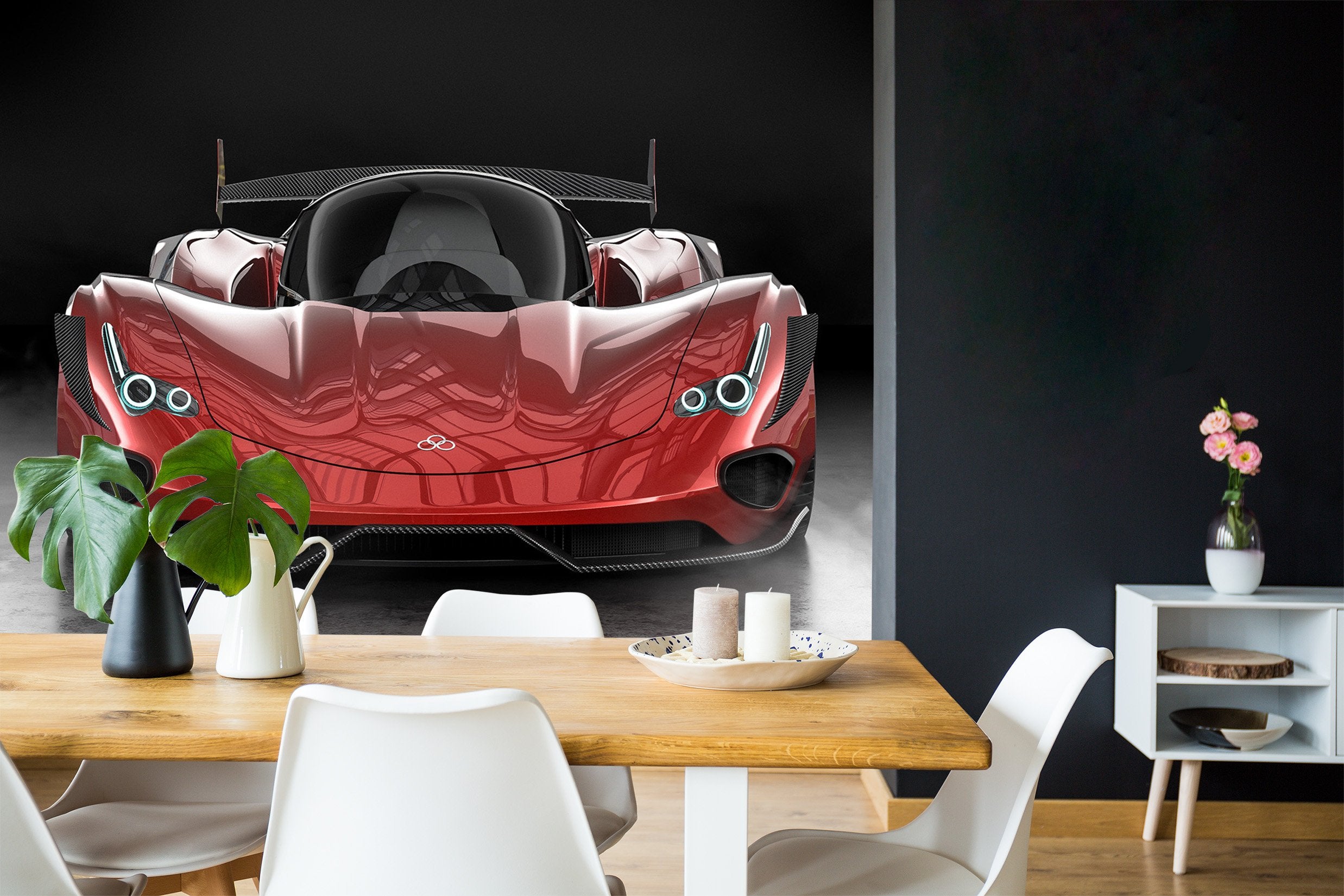 3D Red Headlight 961 Vehicle Wall Murals Wallpaper AJ Wallpaper 2 