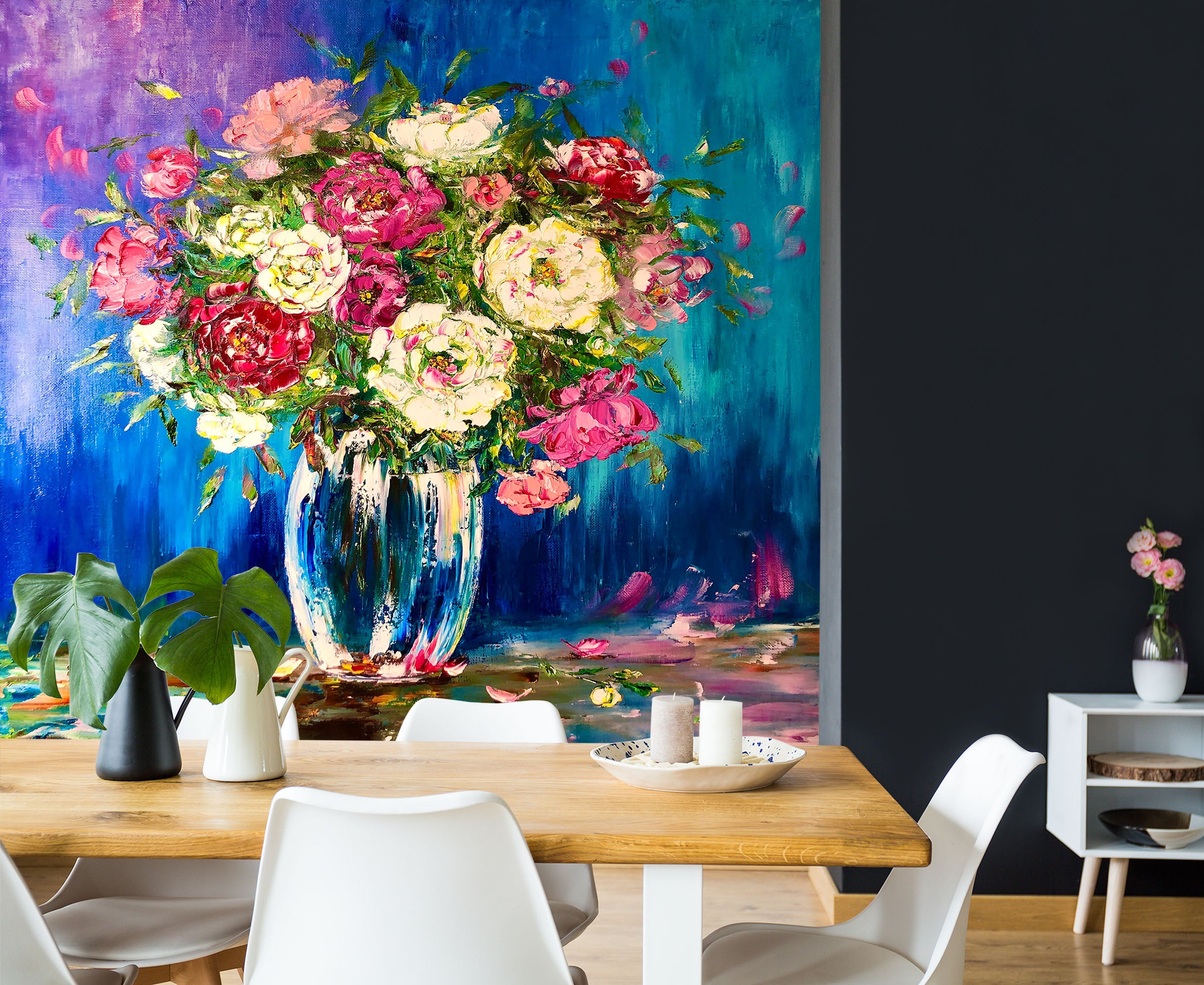 3D Colorful Flower Vase 228 Skromova Marina Wall Mural Wall Murals