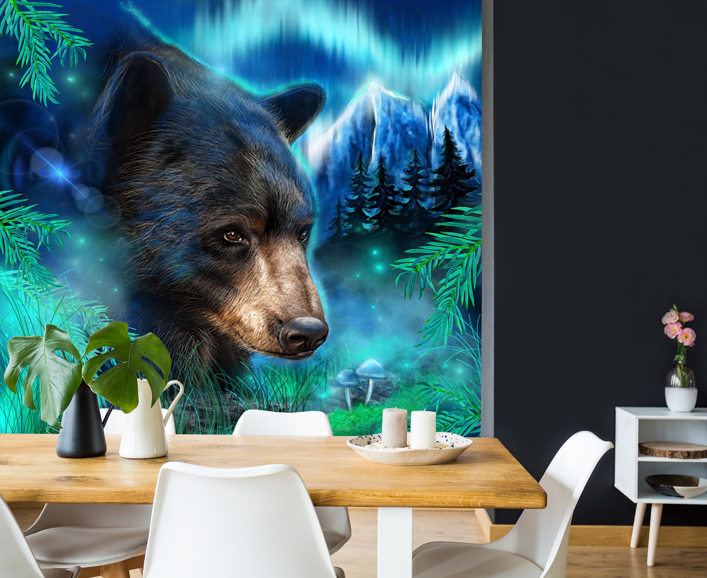 3D Aurora Bear 8411 Sheena Pike Wall Mural Wall Murals