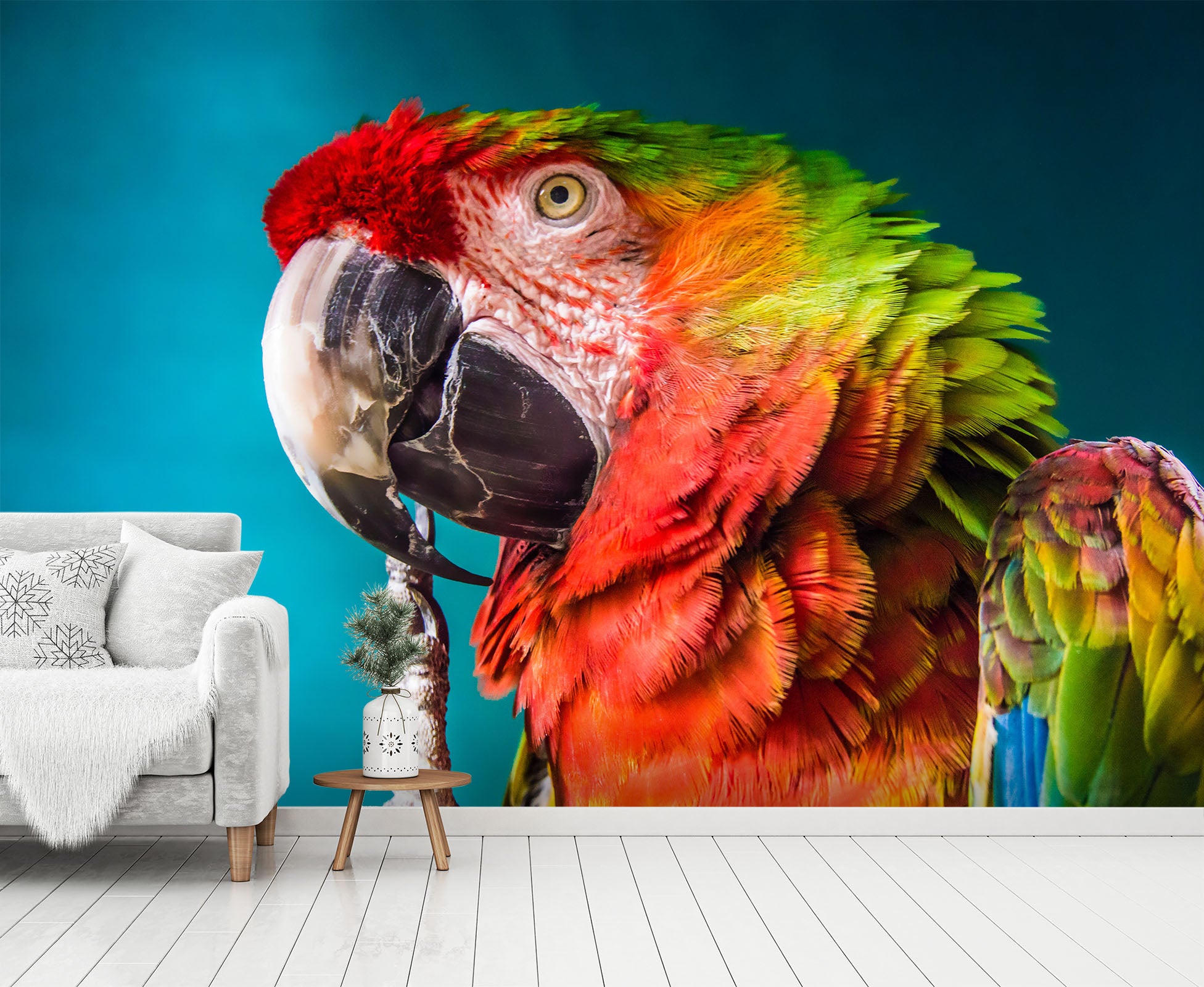 3D Color Parrot 414 Wall Murals