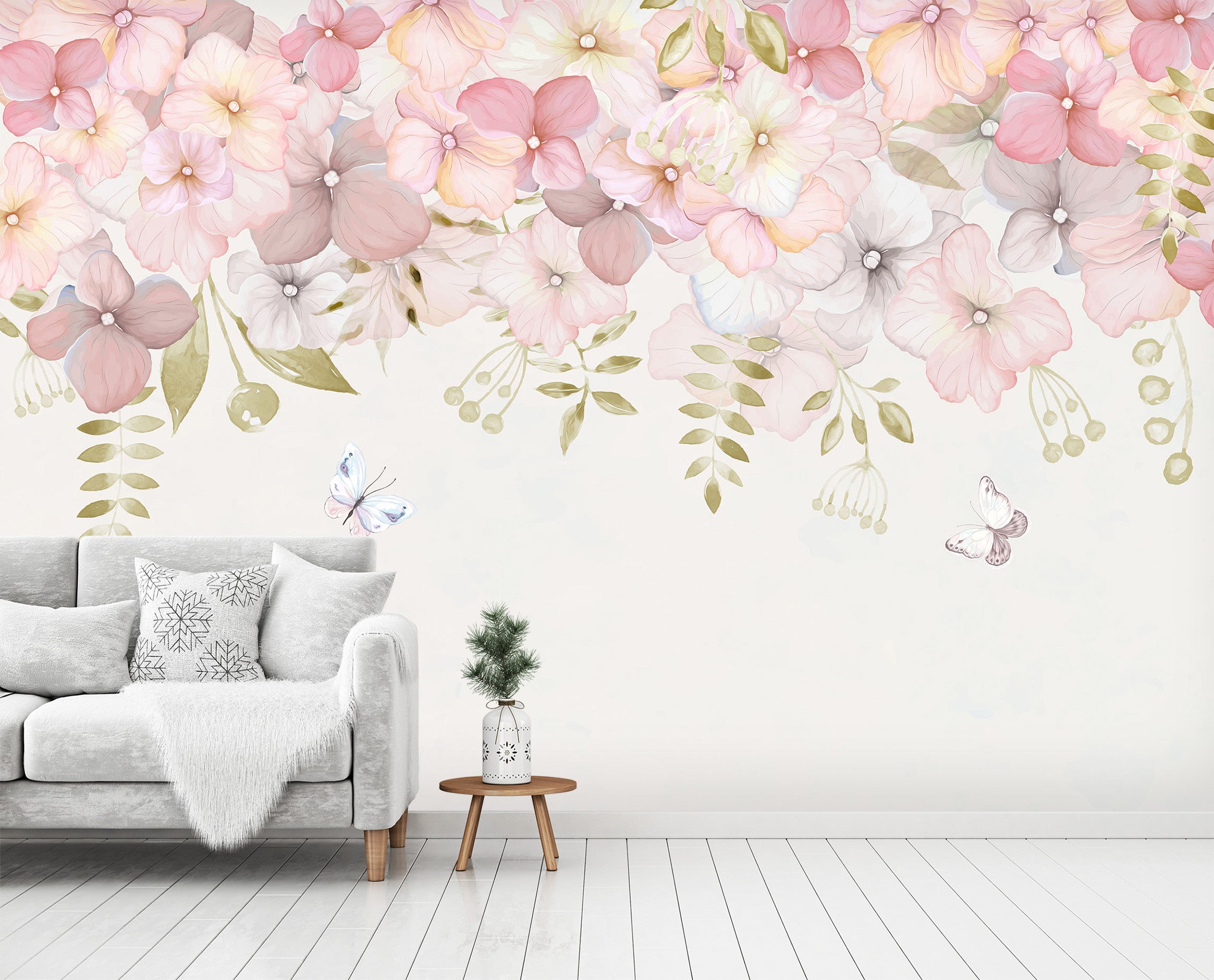 3D Pink Peach 1462 Wall Murals