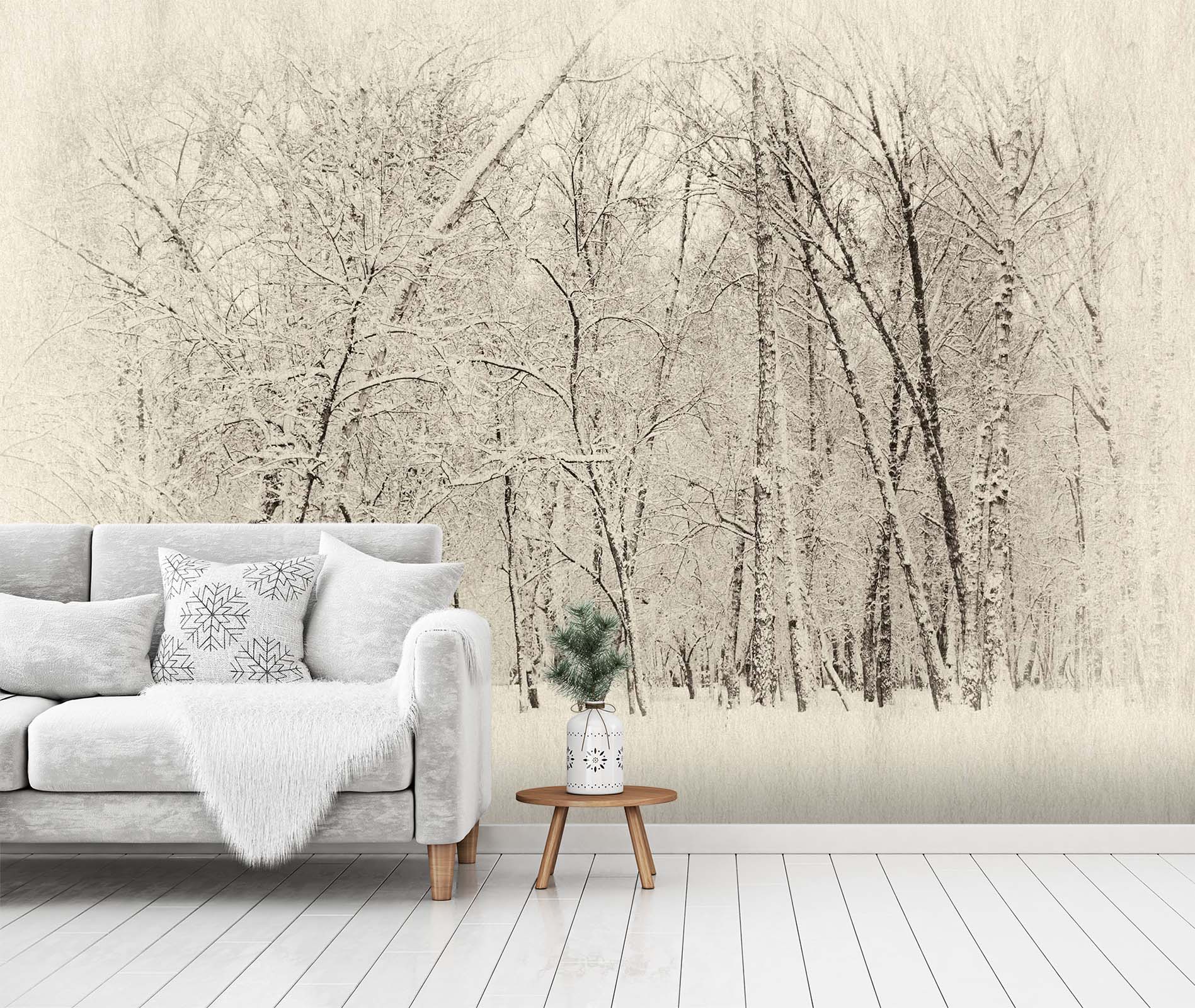 3D Snowy Landscape 012 Wall Murals