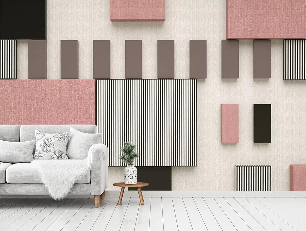 3D Pink Planks WC597 Wall Murals