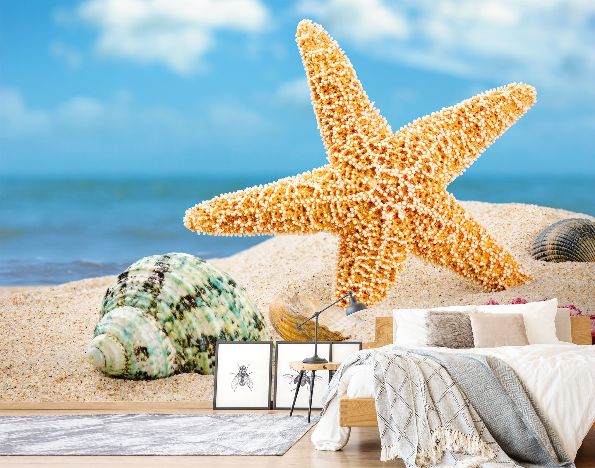 3D Starfish Shell 400 Wall Murals