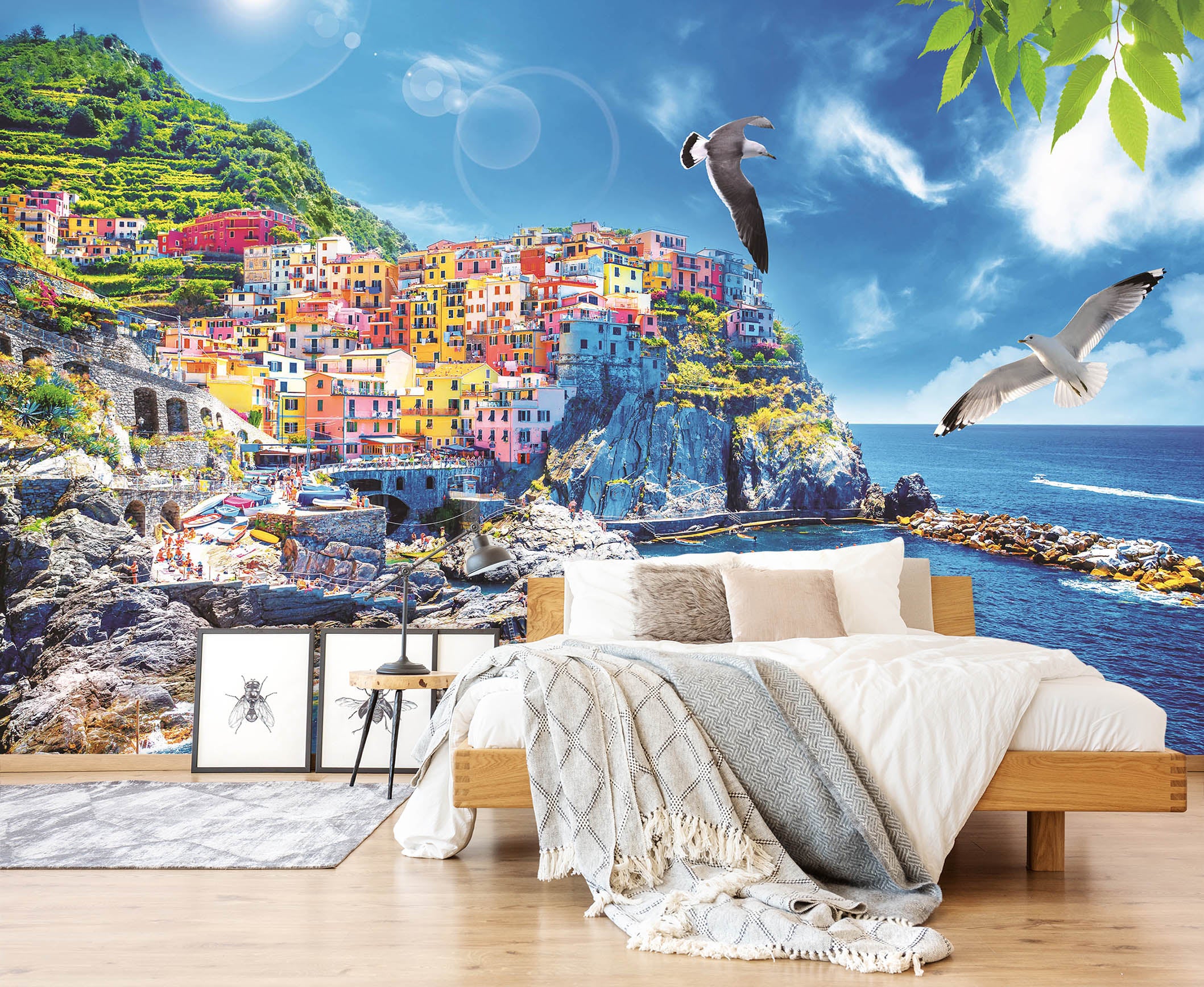 3D Seaside City 007 Wall Murals