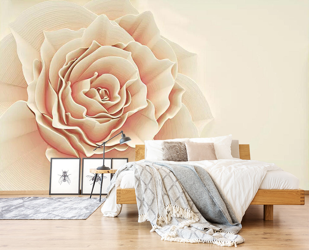 3D Yellow Rose WC573 Wall Murals