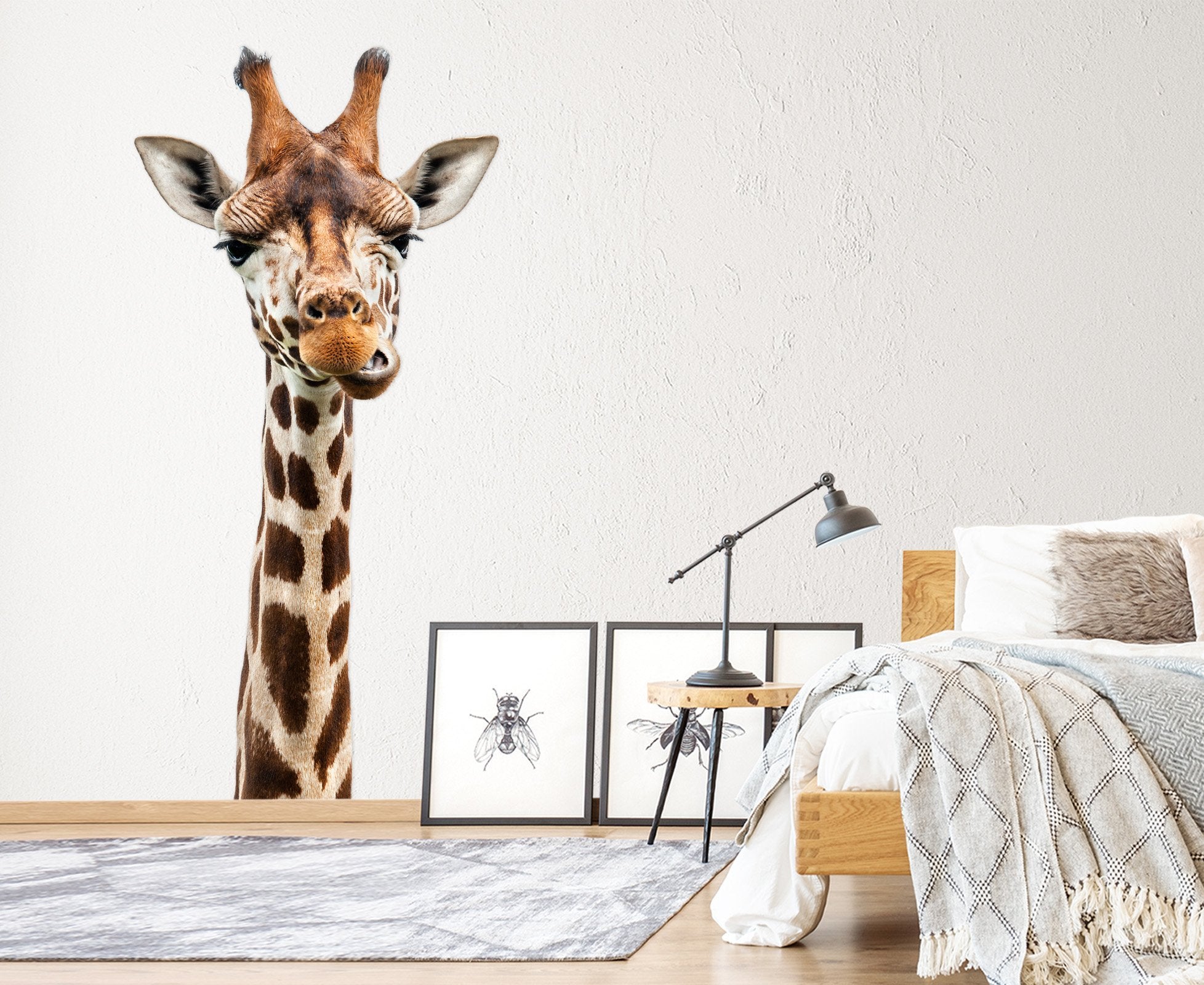 3D Giraffe's Head 156 Animals Wall Stickers Wallpaper AJ Wallpaper 