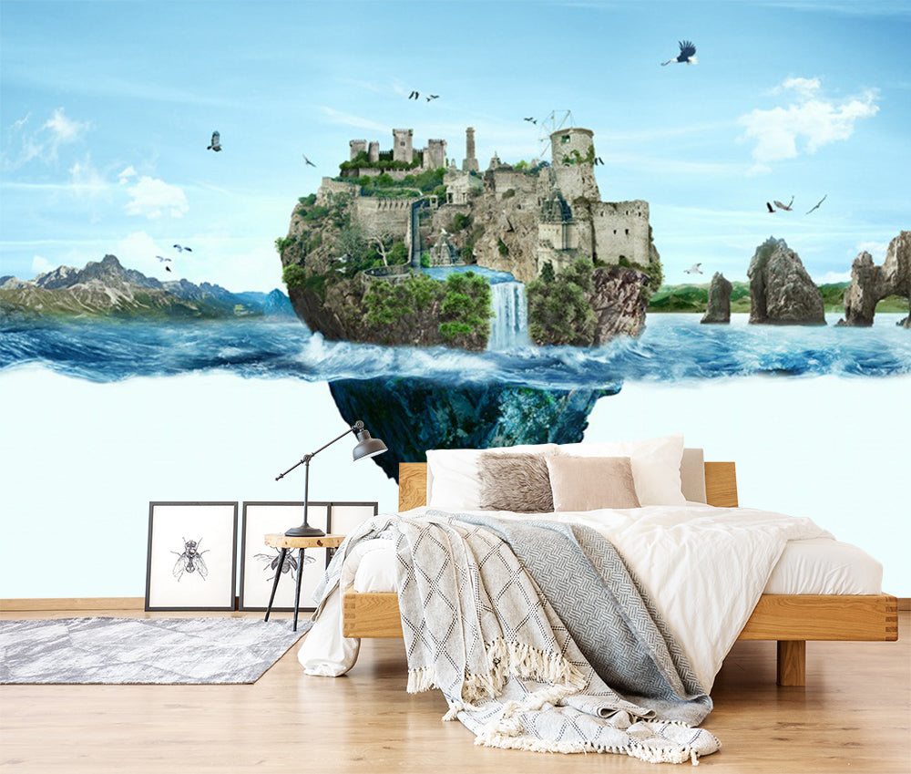 3D Castle Island WC570 Wall Murals